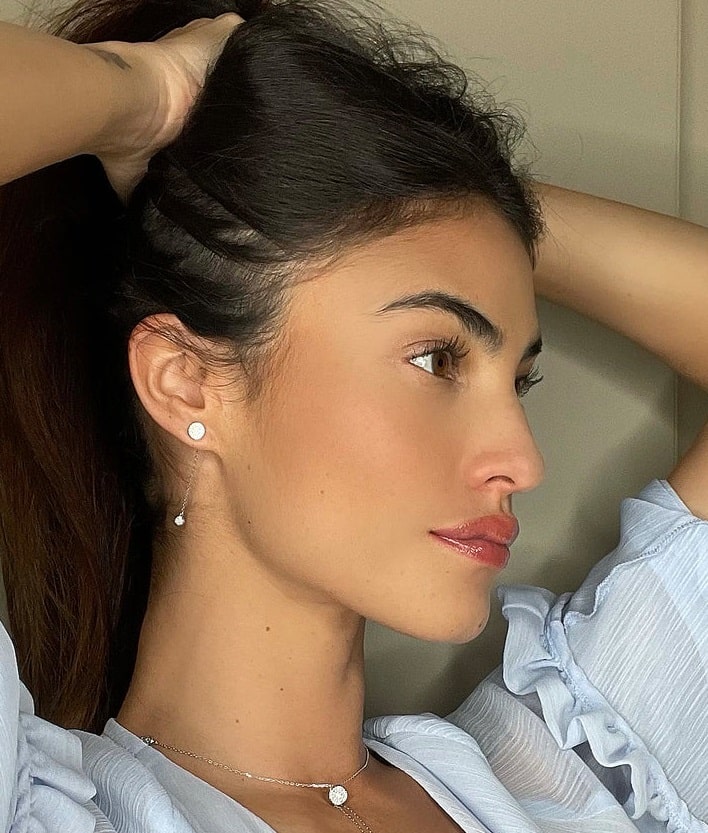 Diamond Cluster Chain Drop Earrings