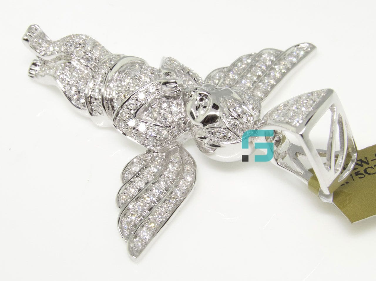 3D Guardian Moissanite Diamond Angel Pendant