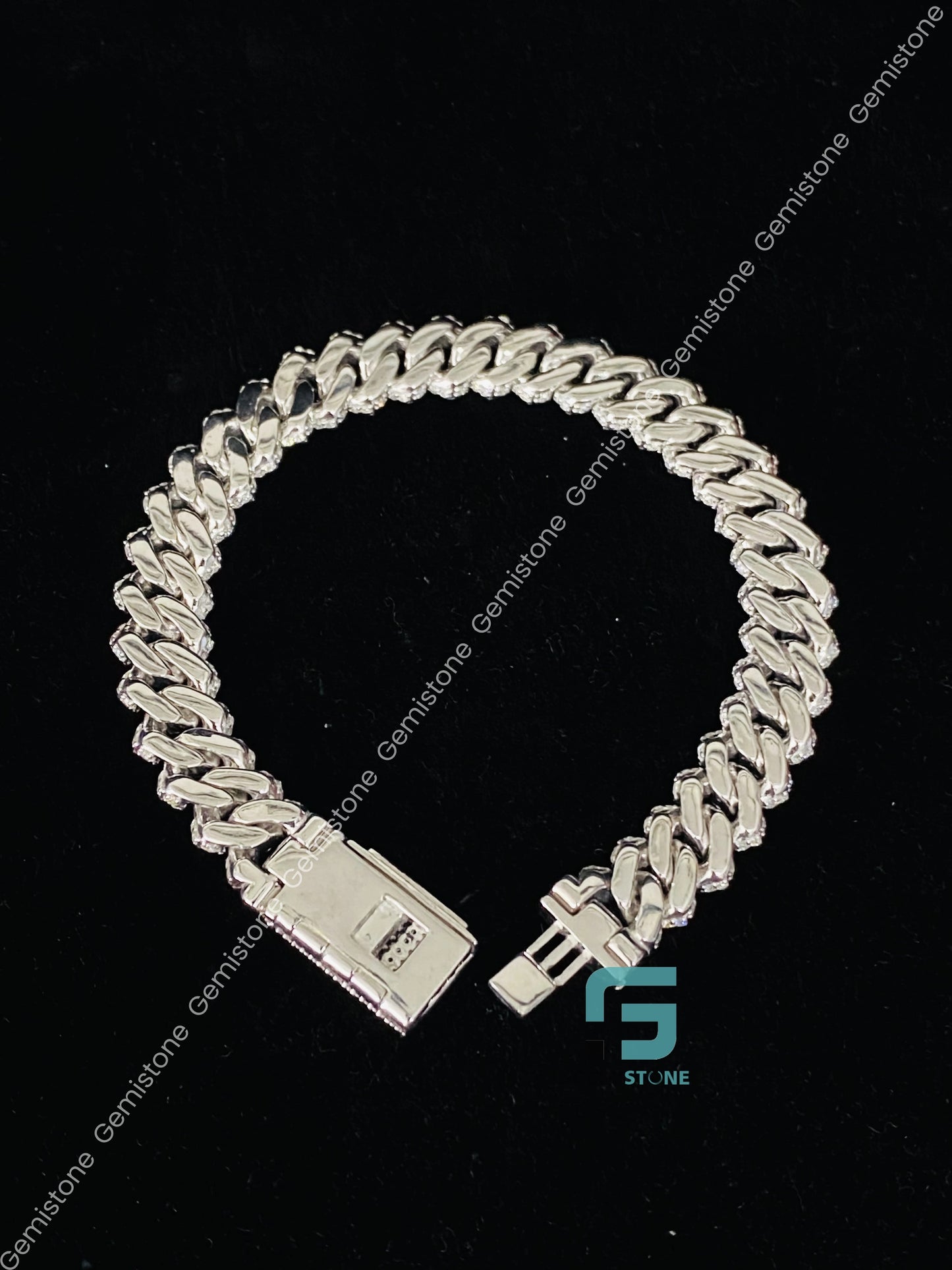 15MM Moissanite Rappers Cuban Link Bracelet for Men_s