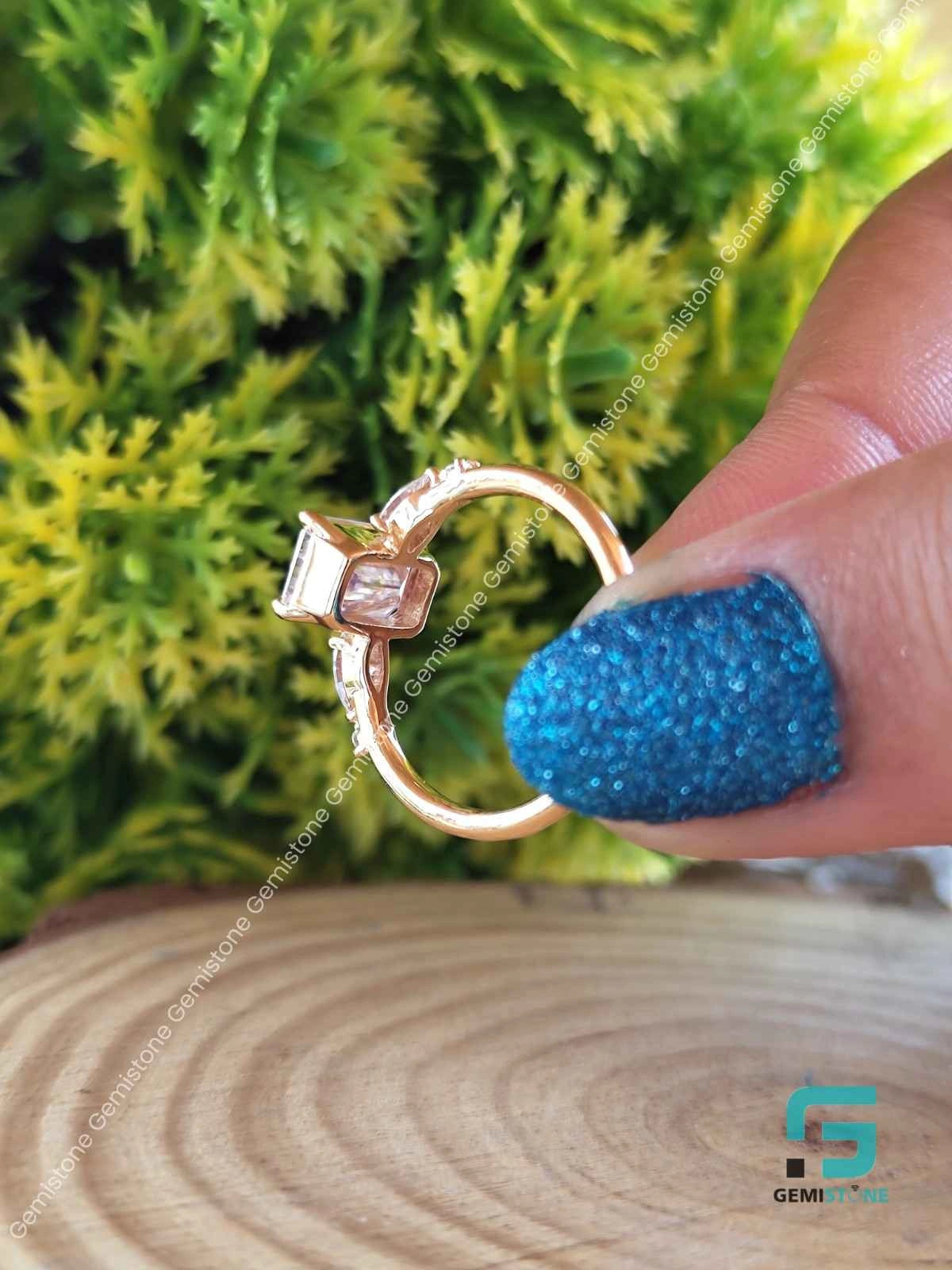 3 CT Emerald Cut Moissanite RIng