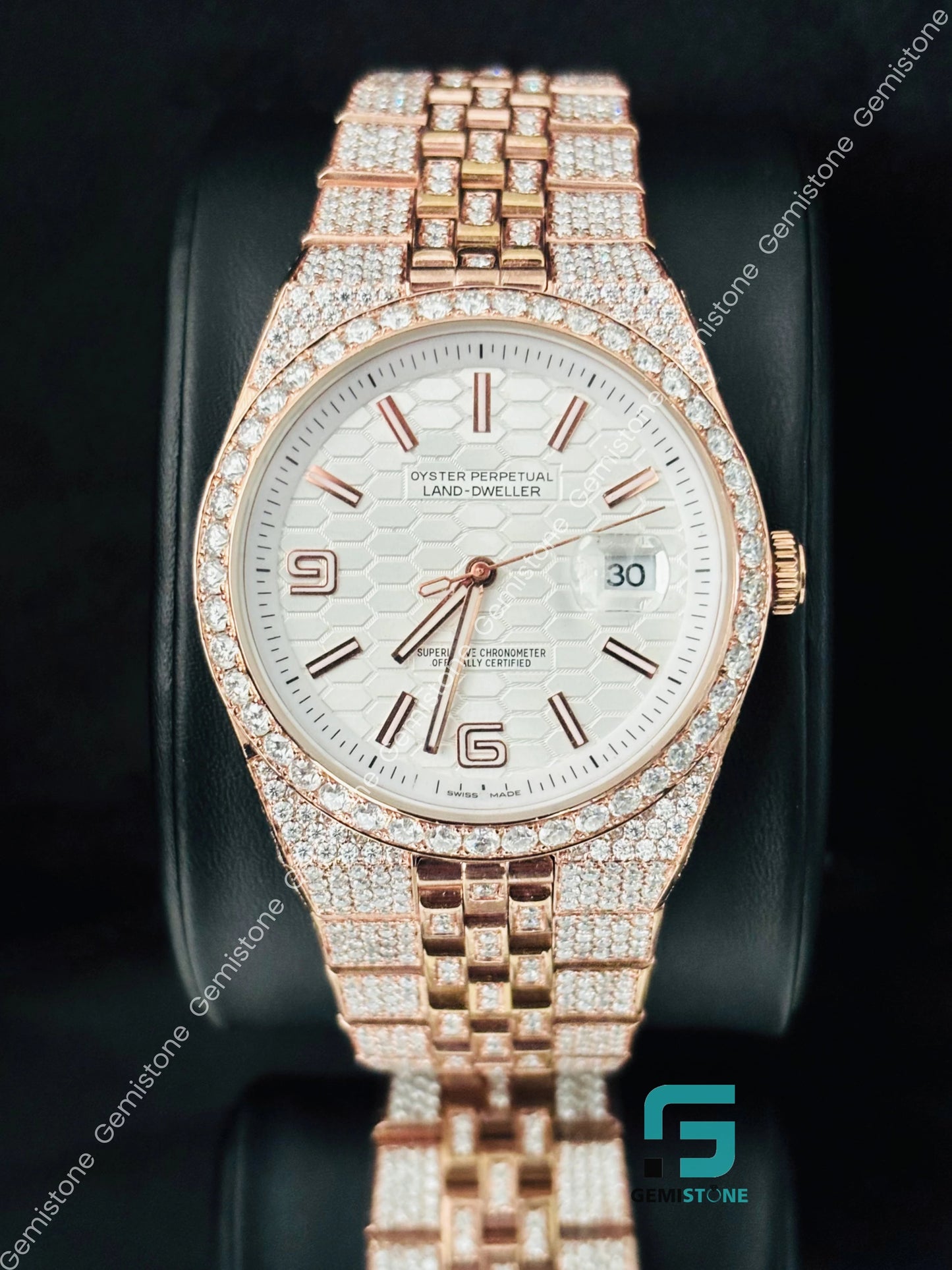 41MM Fully Ice Out Watch for Men_s