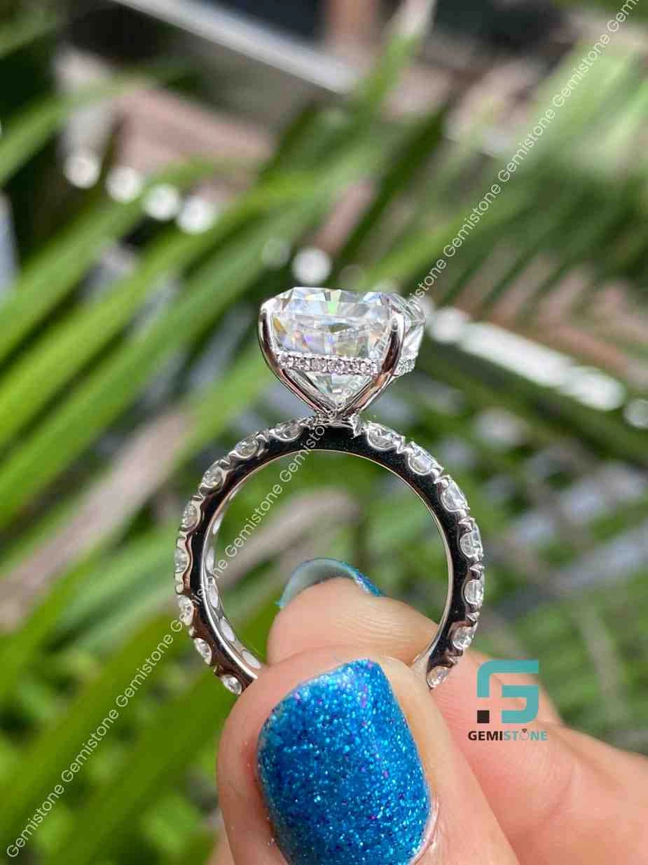 7 CT Radiant Moissanite Ring