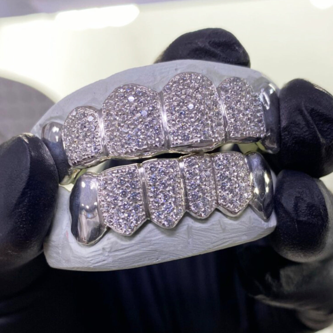 Unique Style Custom 6 On 6 VVS Moissanite Hip Hop Grillz For Men