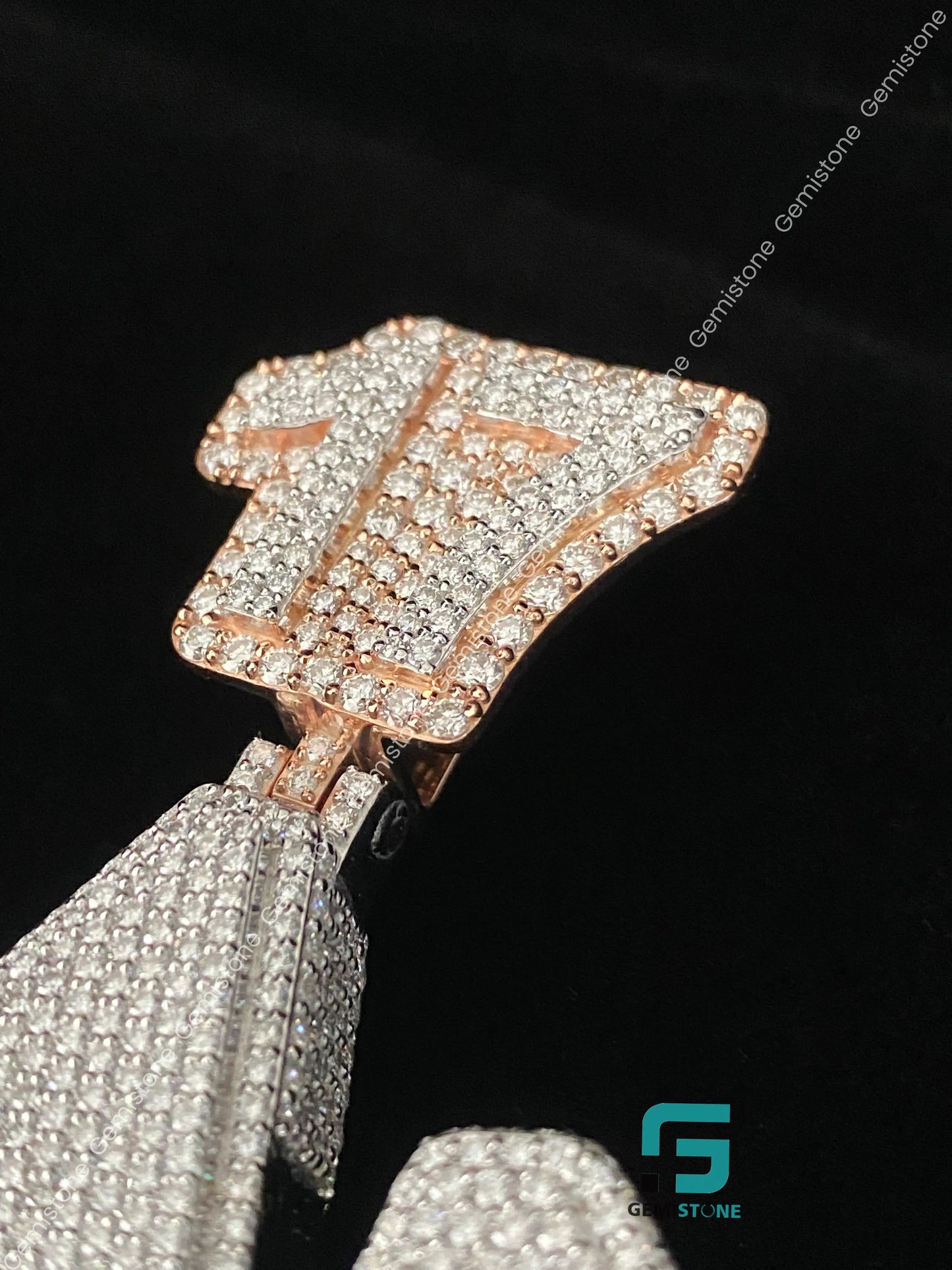 925 Silver Two Tone Rose Gold Plated Custom Pendant For Women Men
