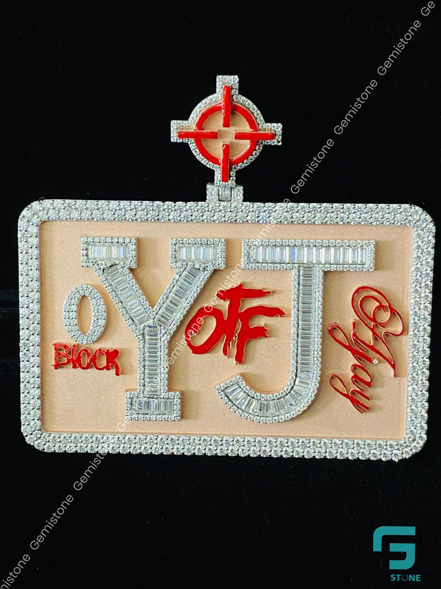 925 sterling Silver OYJ Bloack Of Ajay Pendant