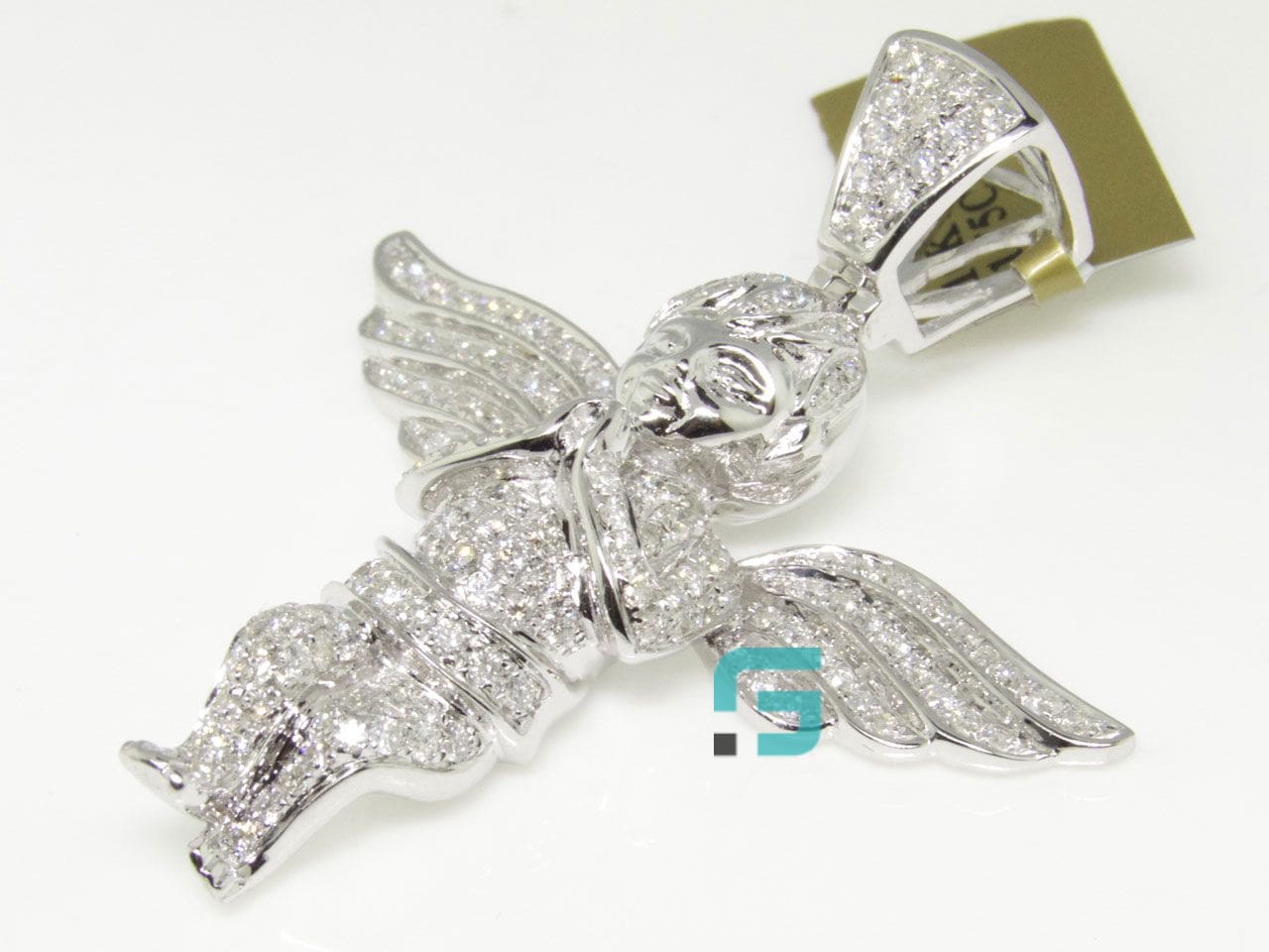 3D Guardian Moissanite Diamond Angel Pendant