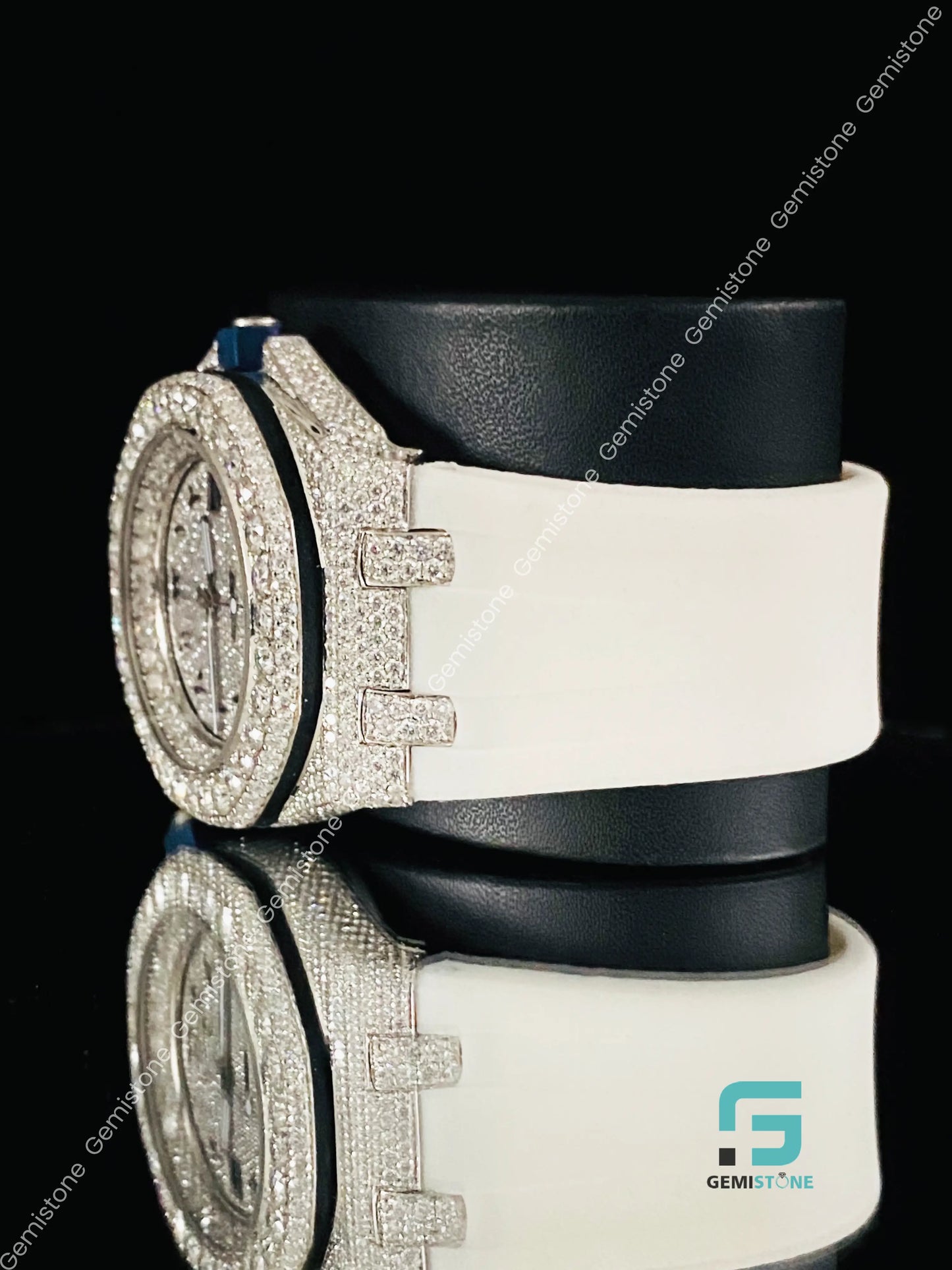 Arabic Number Hip Hop Moissanite Diamond Watch