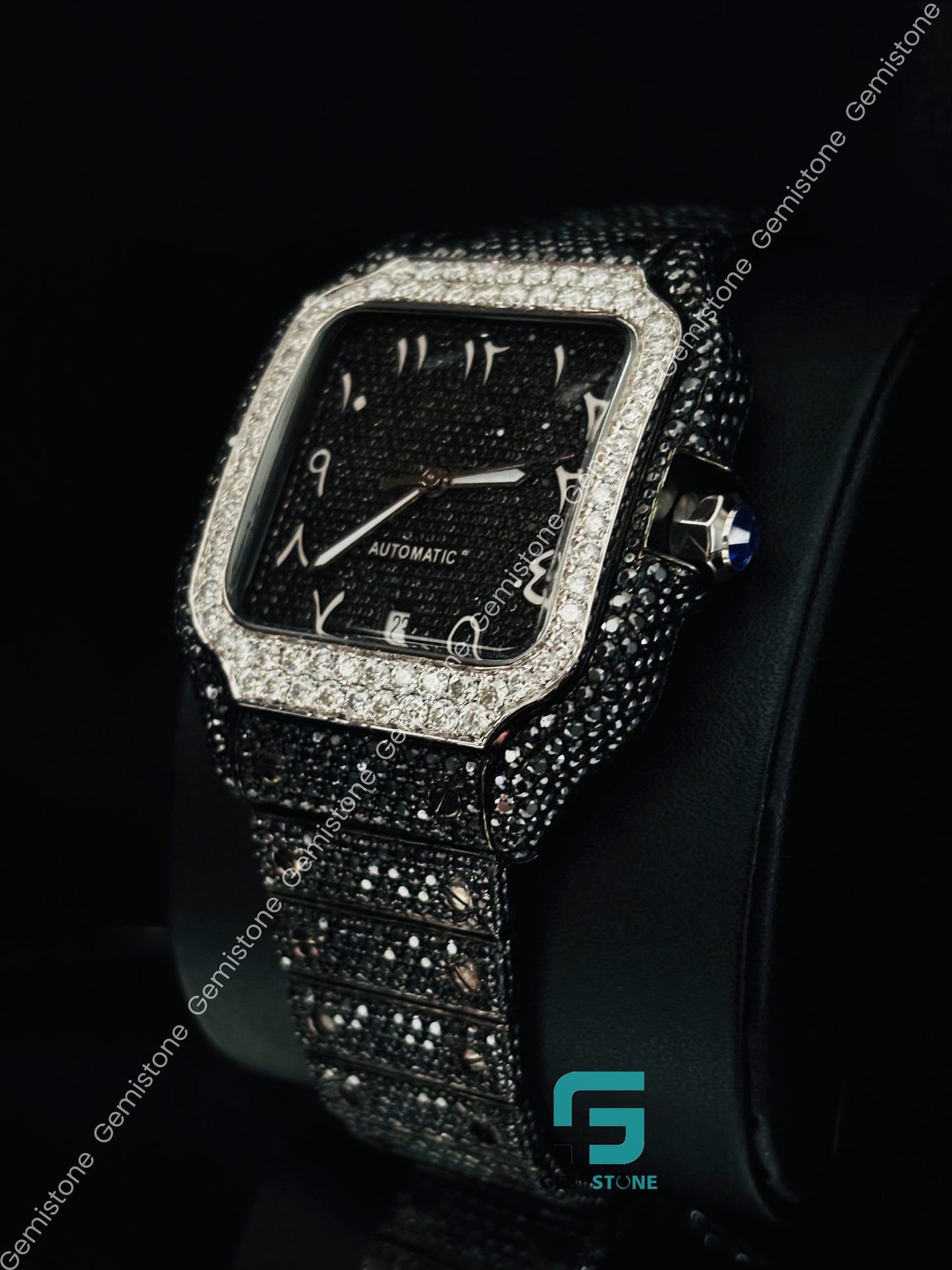 Arabic Number Moissanite Fully Ice Out Watch