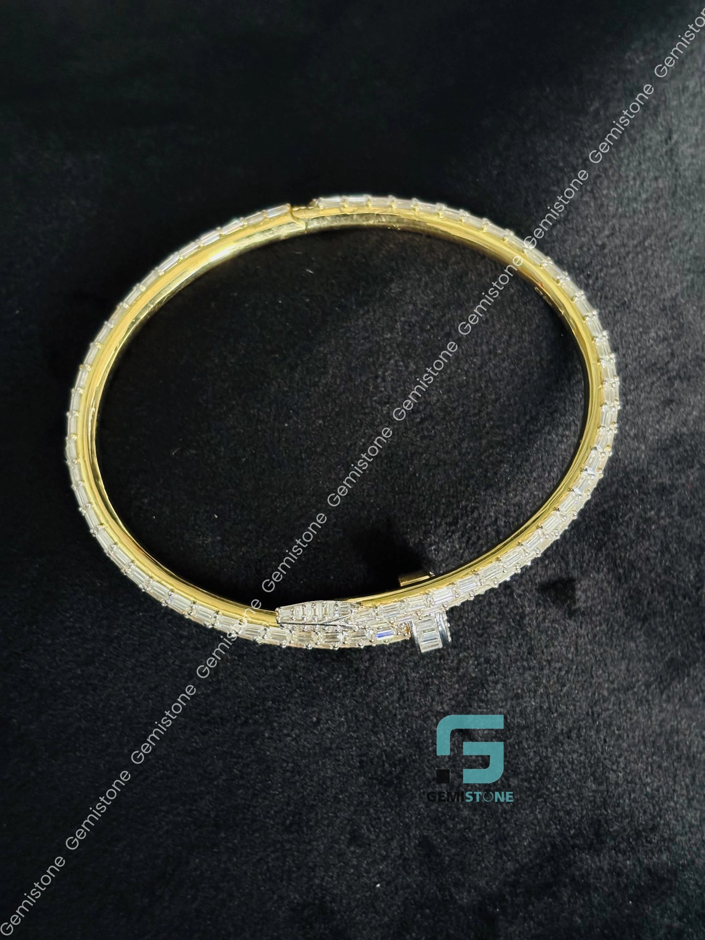 Baguette Cut Moissanite Diamond Bracelet