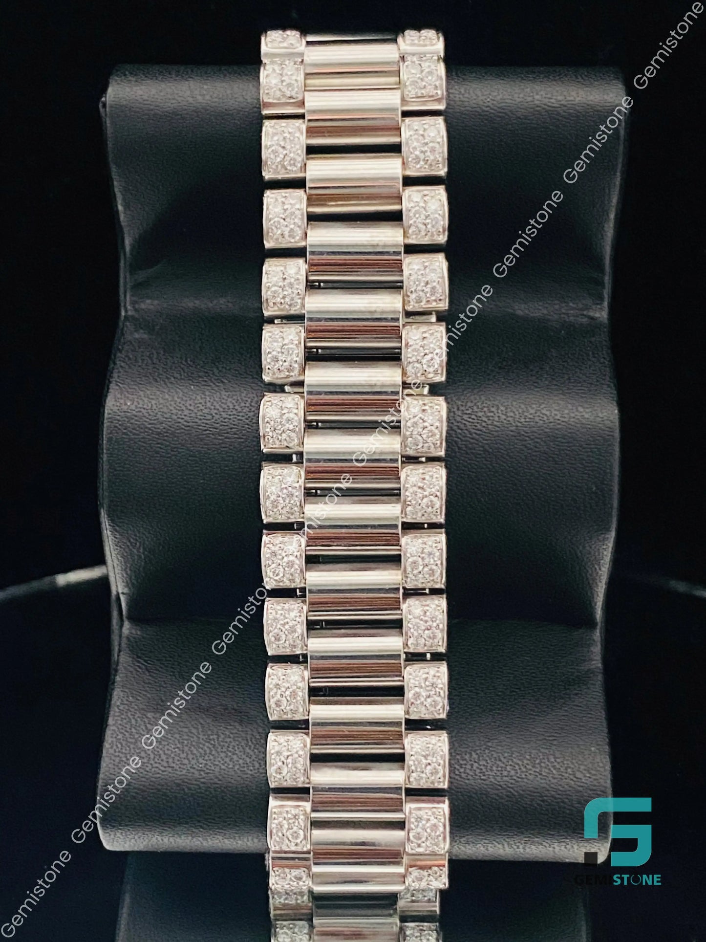 Baguette Cut Presentinal Strap Moissanite Watch