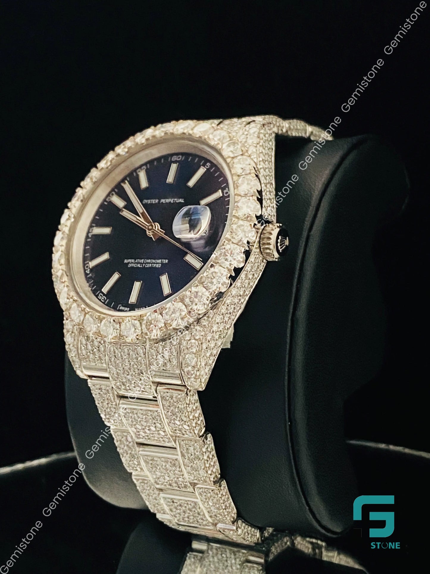 Big Bezel Dial Diamond Moissanite Watch for men