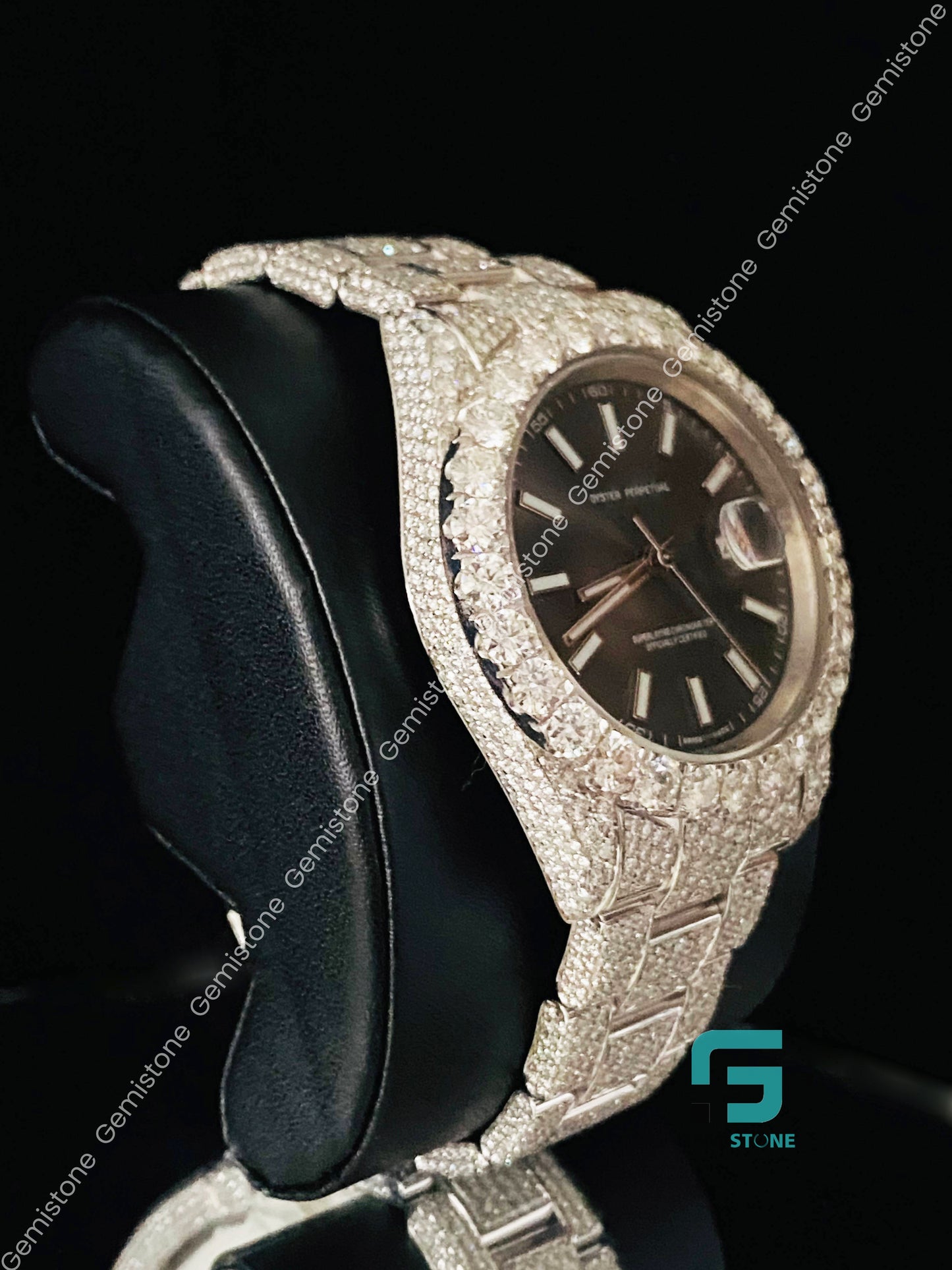 Black Diamond Mossanite watch