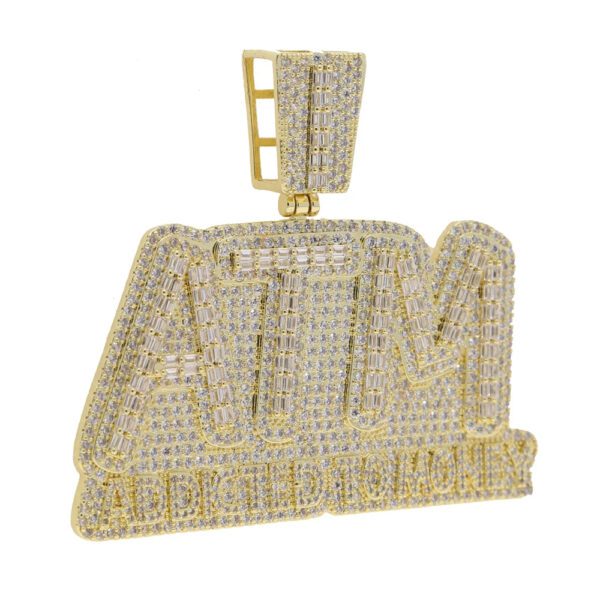 Custom Iced Out Bling Moissanite Diamond 3D "Addicted To Money ATM" Pendant