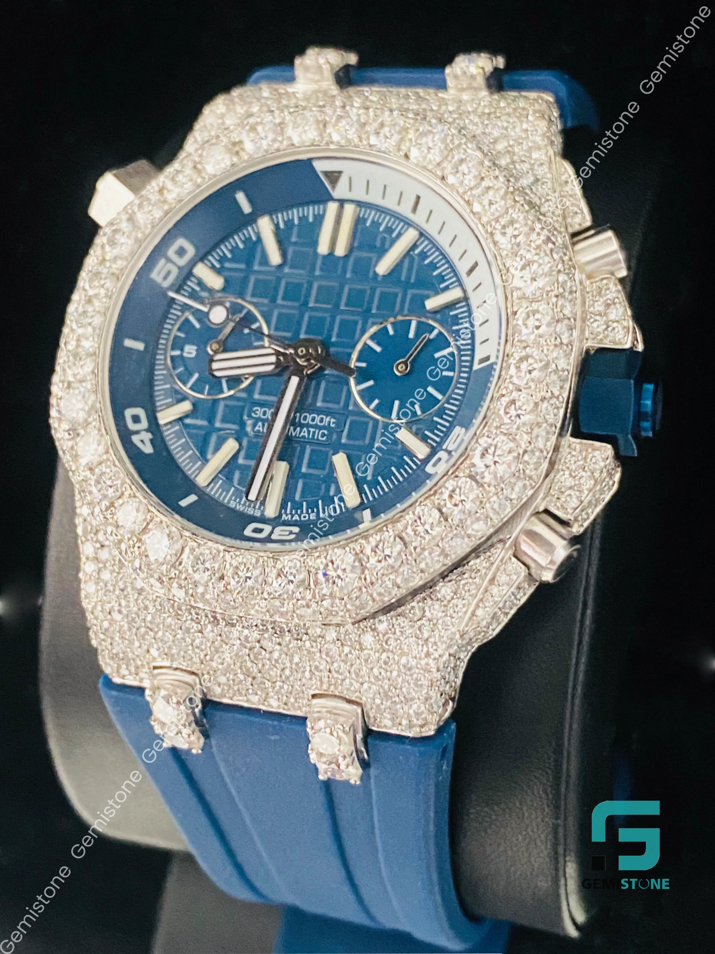 Blue_Dial_Bezel_Dial_Moissanite_for_Men_Gift