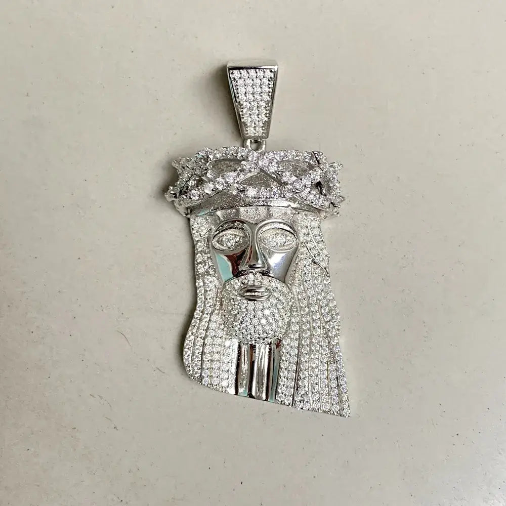 VVS Moissanite Jesus 3D Face Iced Out Hip Hop Pendant
