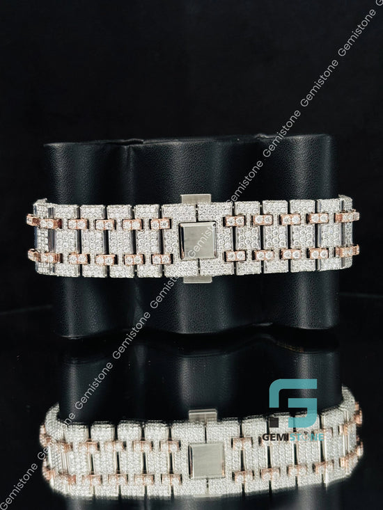 Bust Down Cartier Fully Studded Moissanite Watch For Men Bust Down Cartier Fully Studded Moissanite Watch For Men