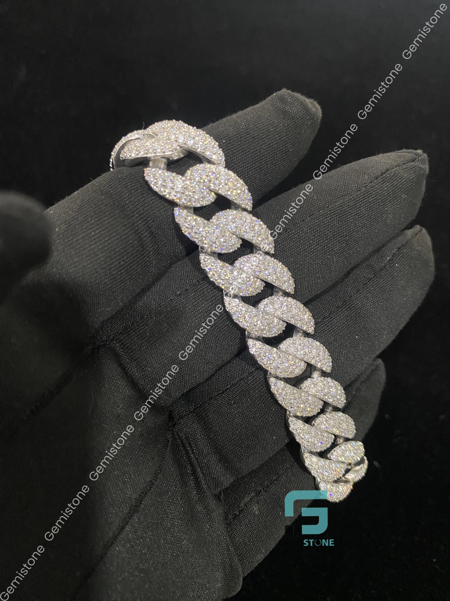 Bust Down Cuban Hip Hop Bracelet for Men
