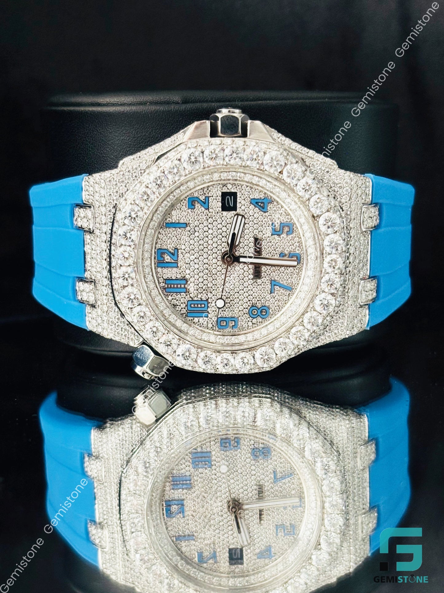 Bust Down Luxury Hip Hop Moissanite Watch