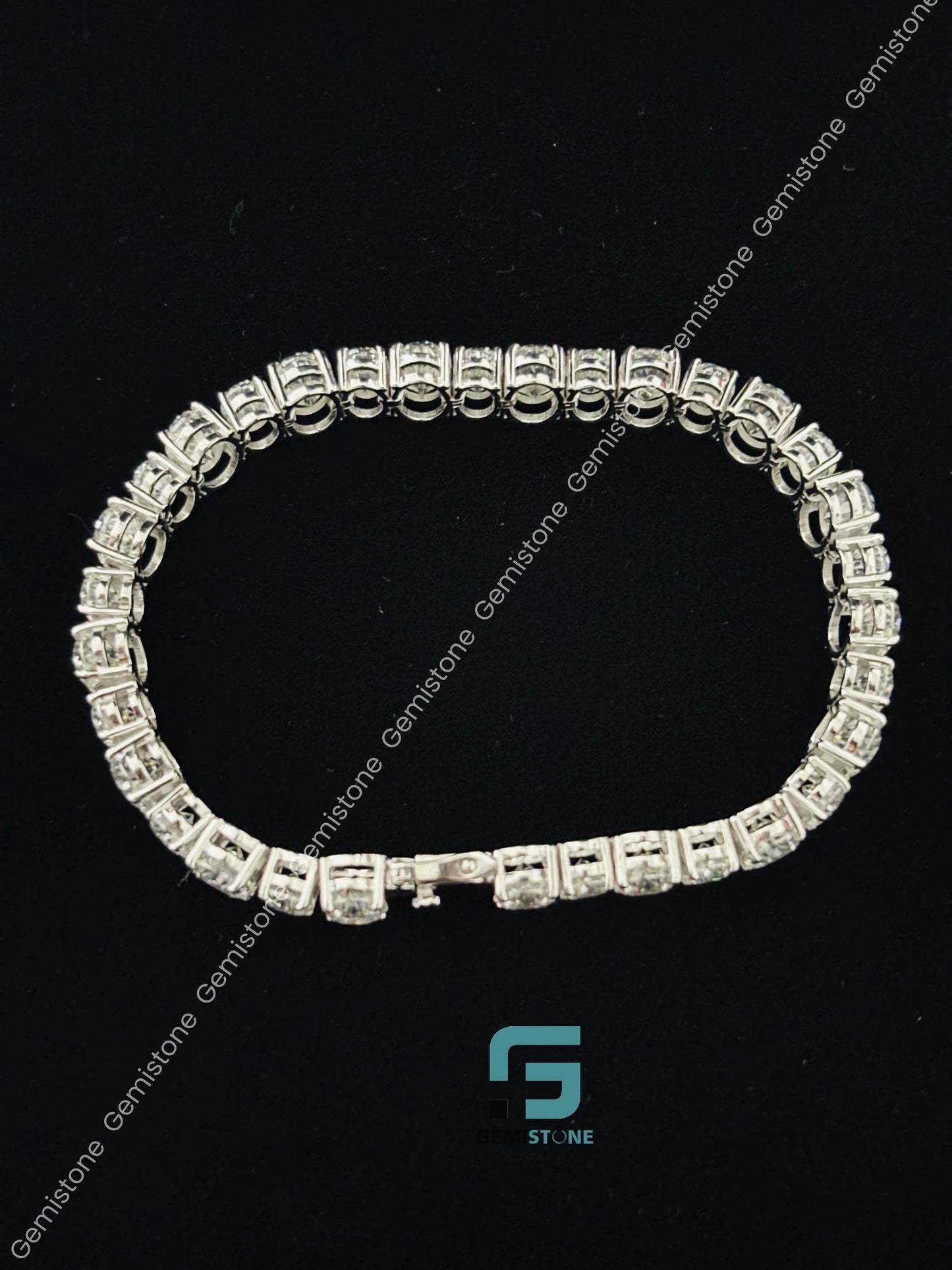 Bust Down Moissanite Oval Cut Tennis Bracelet