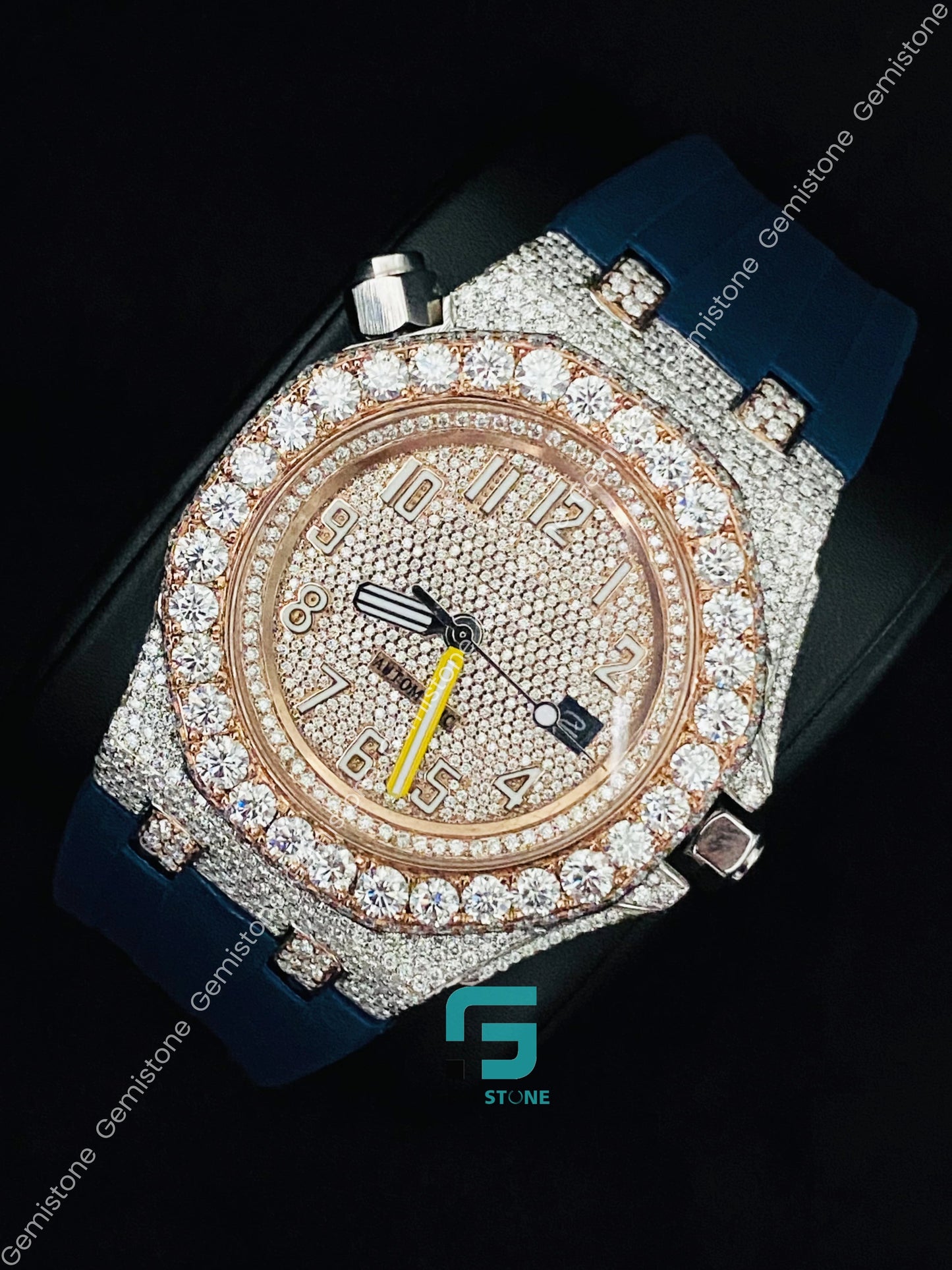 Bust Down Rapper Moissanite Diamond Watch