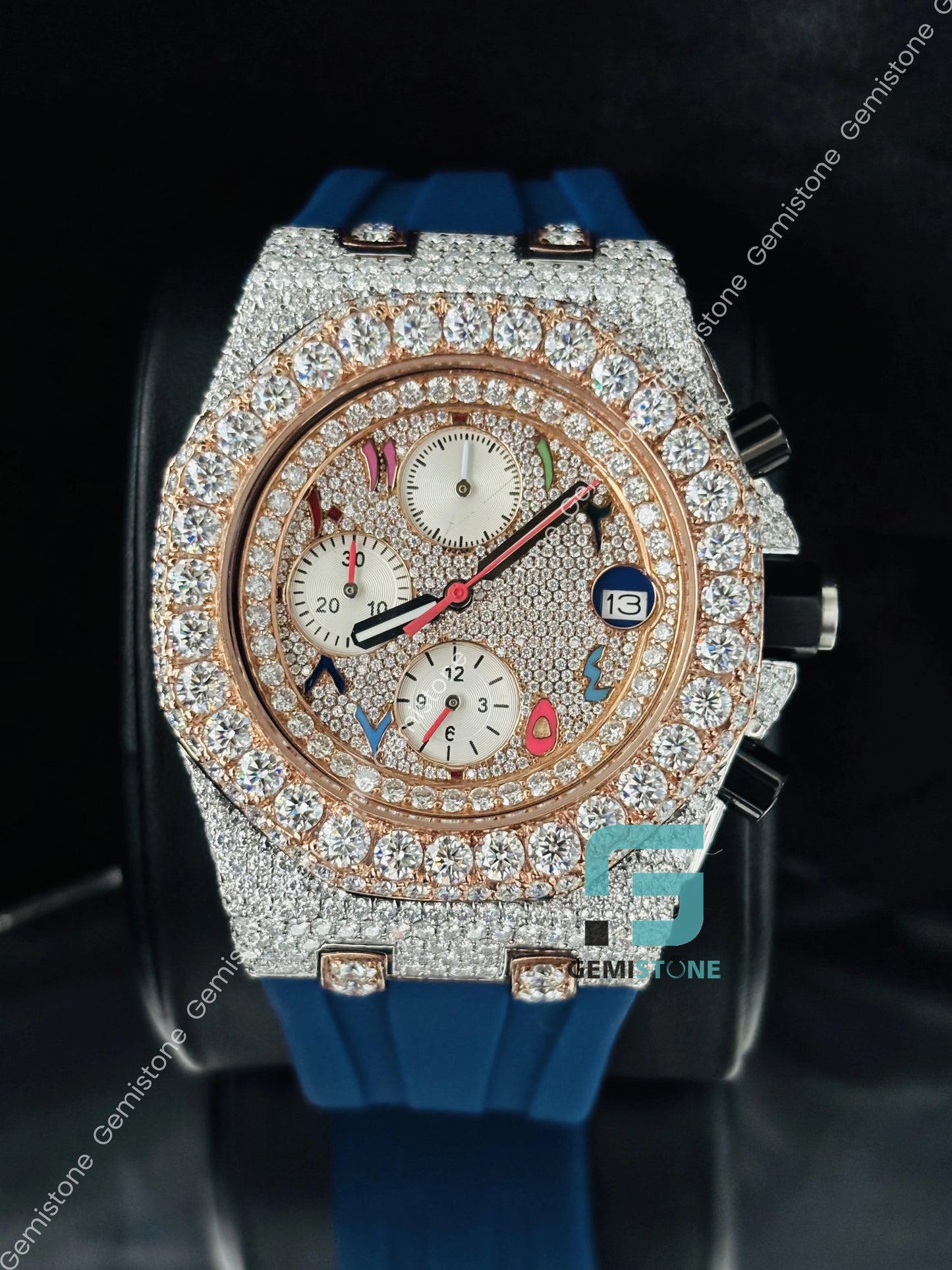 Chronograph Moissanite Hip Hop Watch for Men