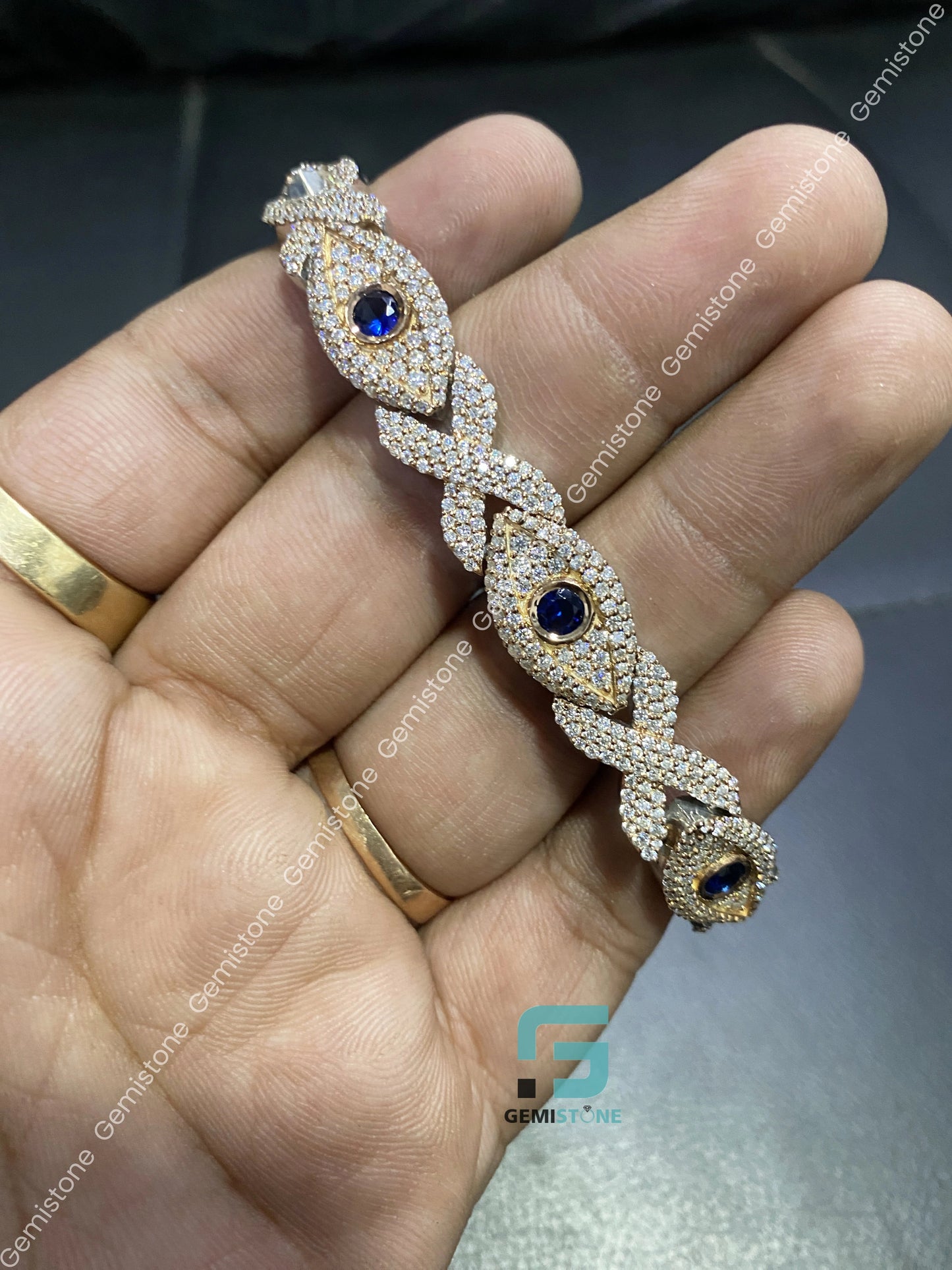 Criss Cross Moissanite Diamond Bracelet