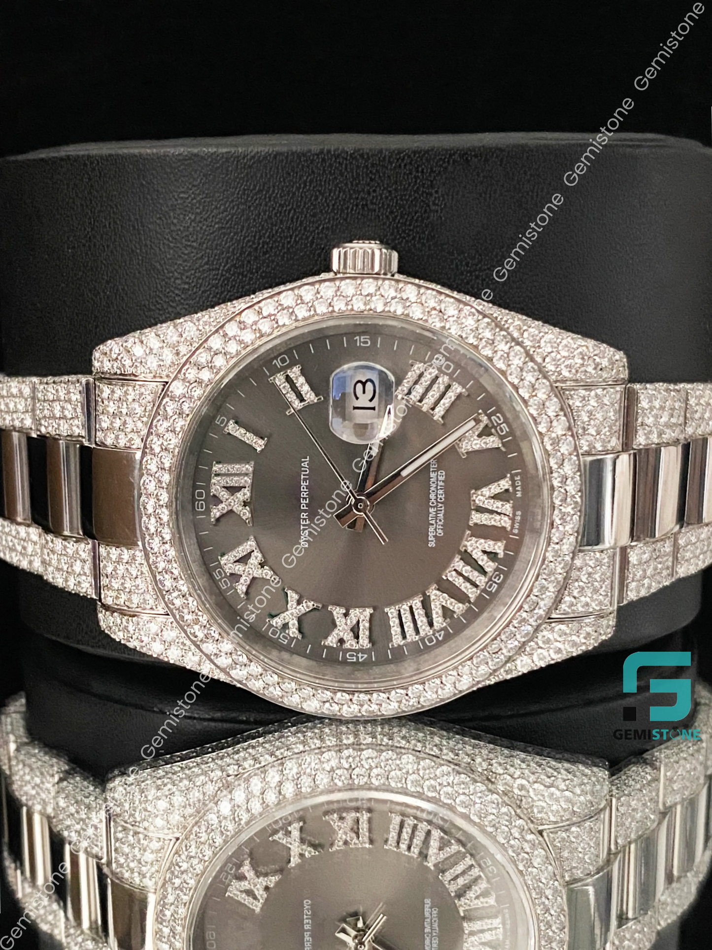 Date Just Moisasnite Diamond Watch for Men_s
