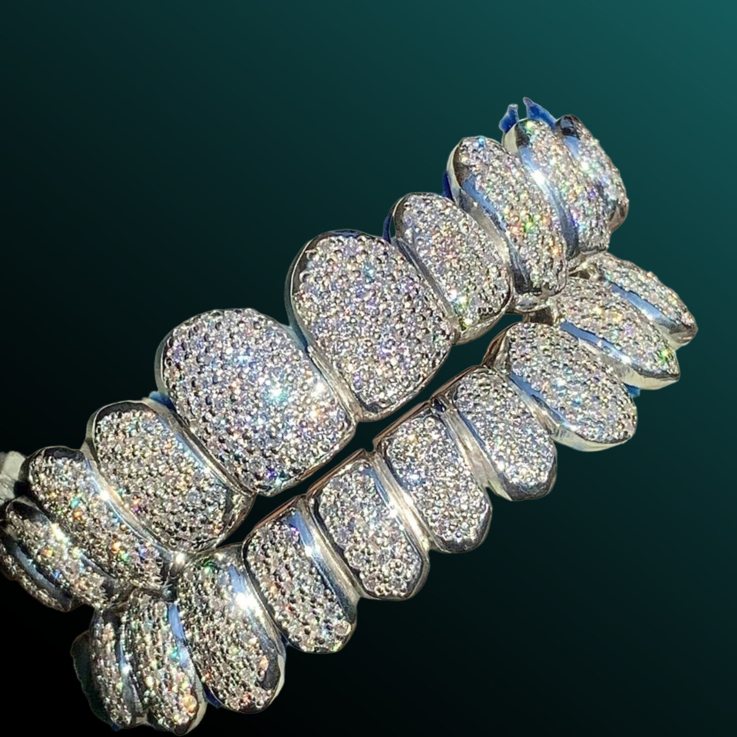 Shop VVS Moissanite Diamond Custom Grillz | 14K White Gold