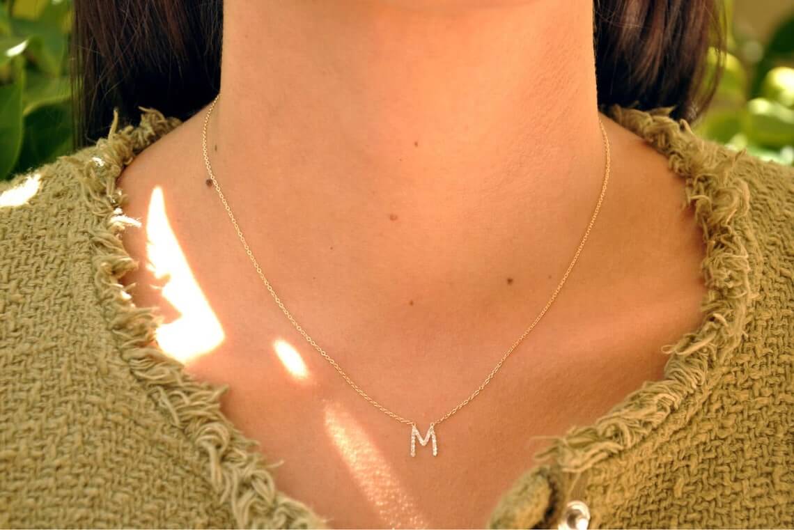 Diamond-Letter-Necklace-M-Initial-Necklace