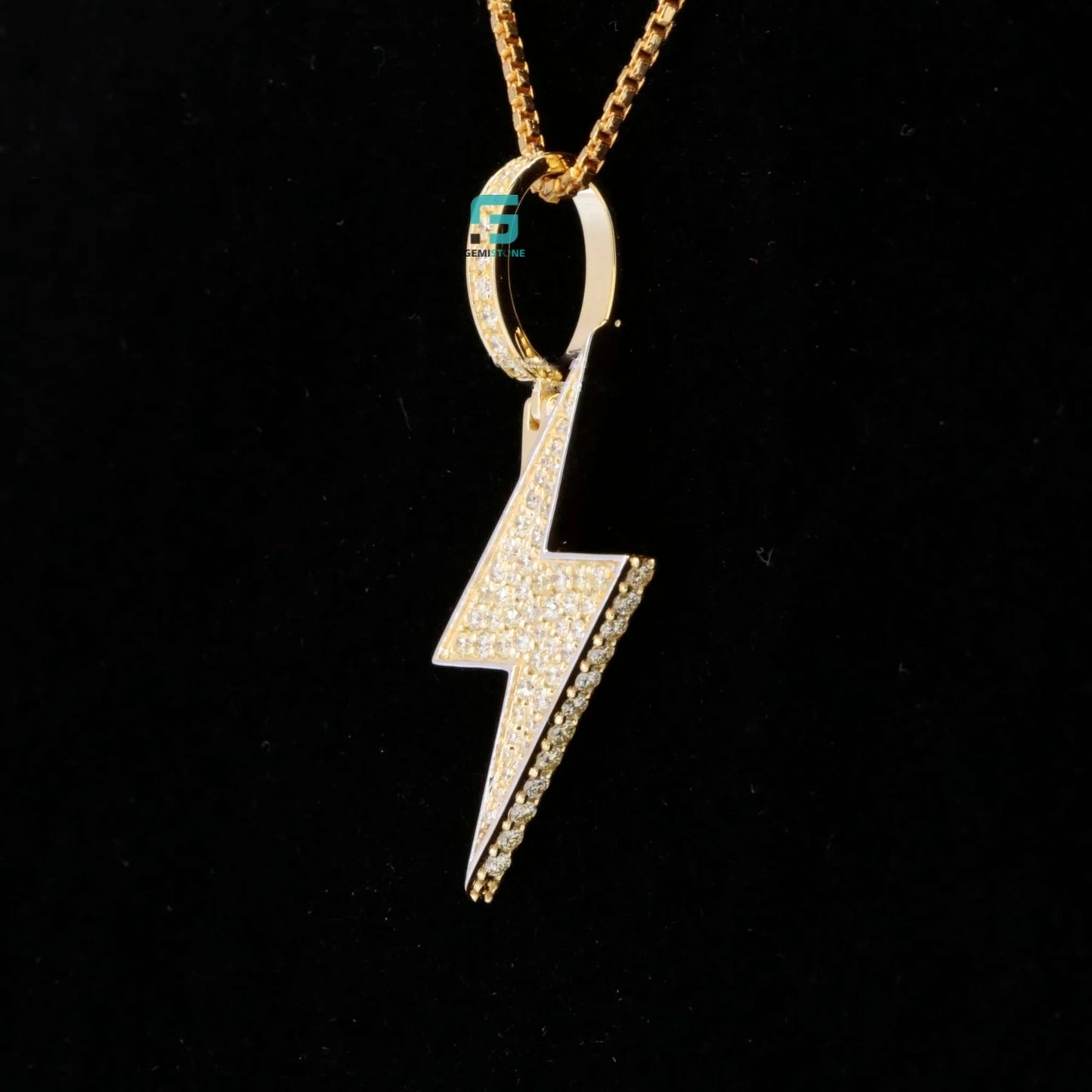 VVS Moissanite Micro Iced Lighting Blot Flash Pendant