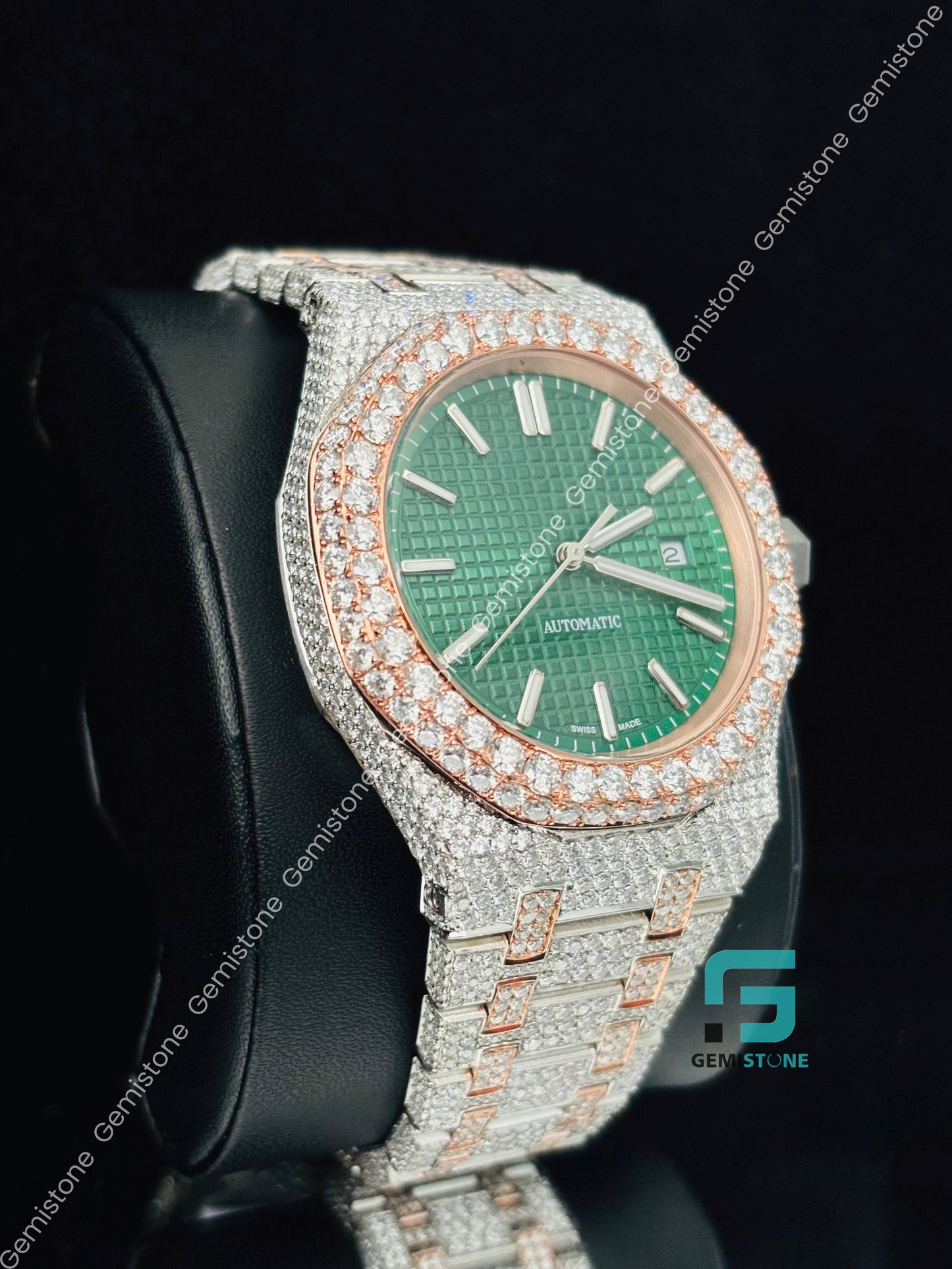 Dual Tone Ap Moissanite Watch