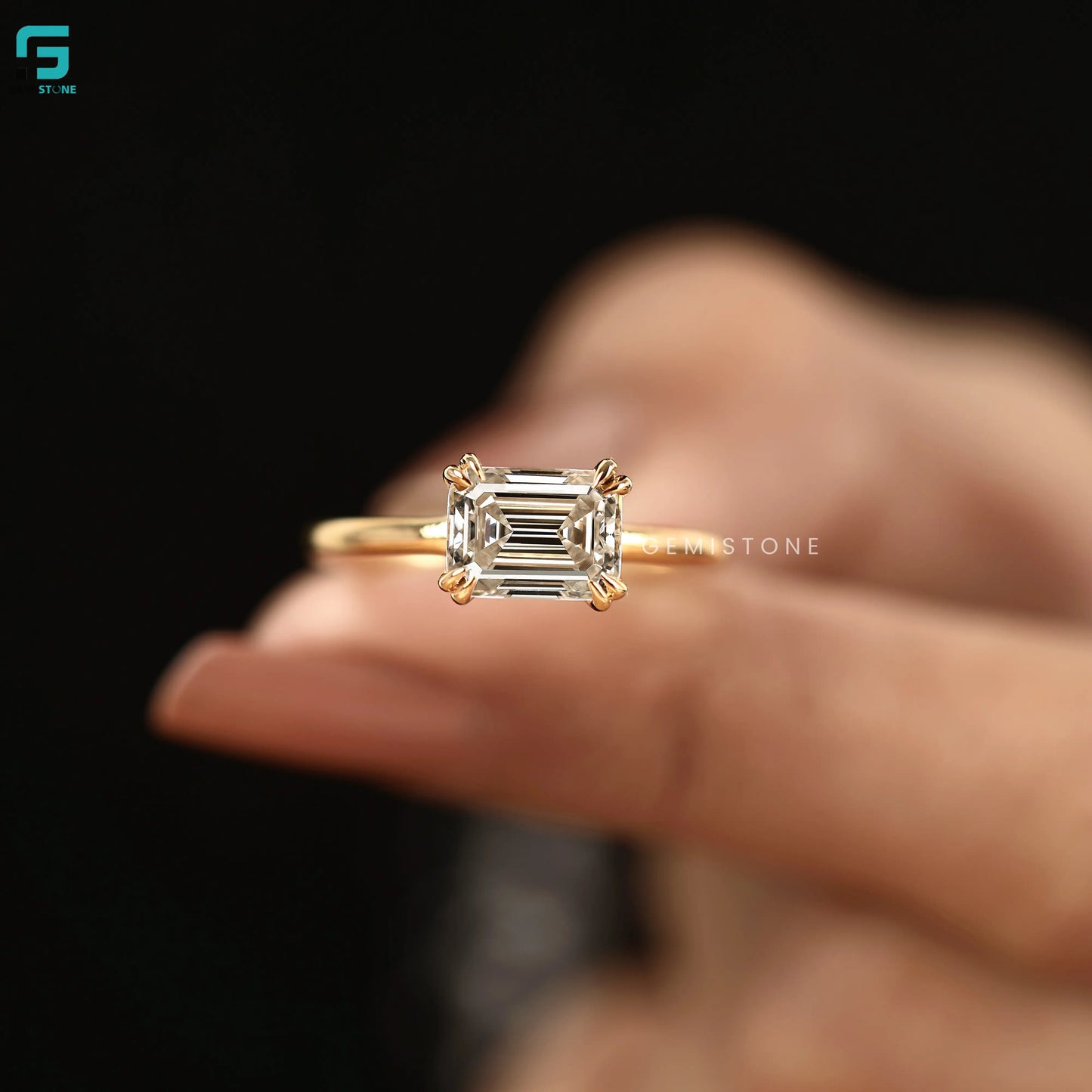Emerald Cut Lab Diamond Ring