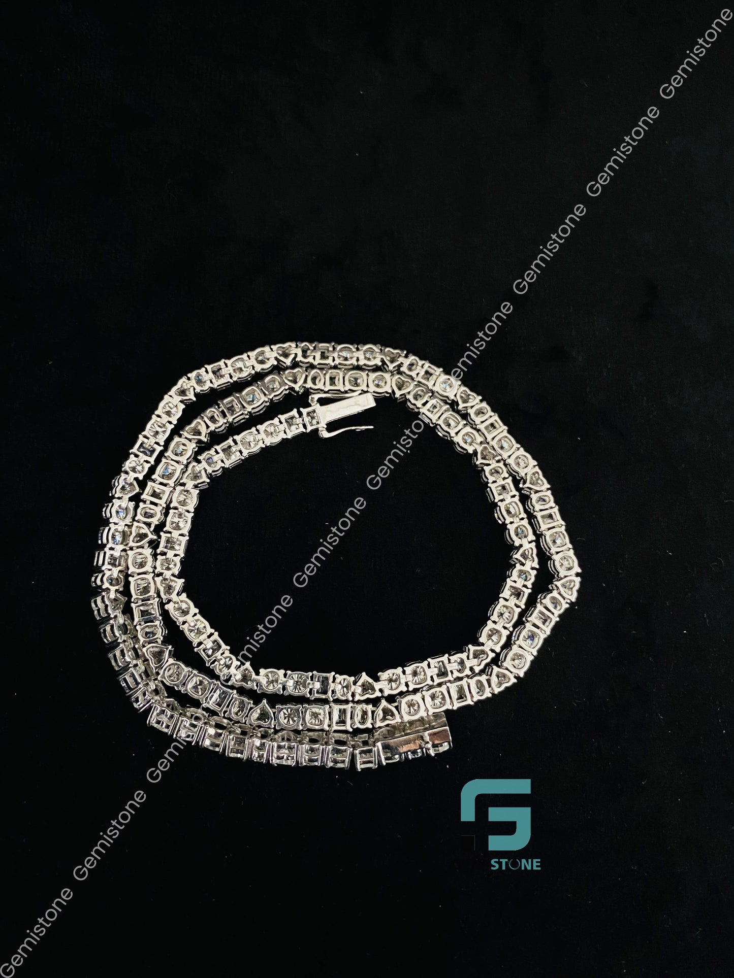 Emerald Round Moissanite Tennis Chain