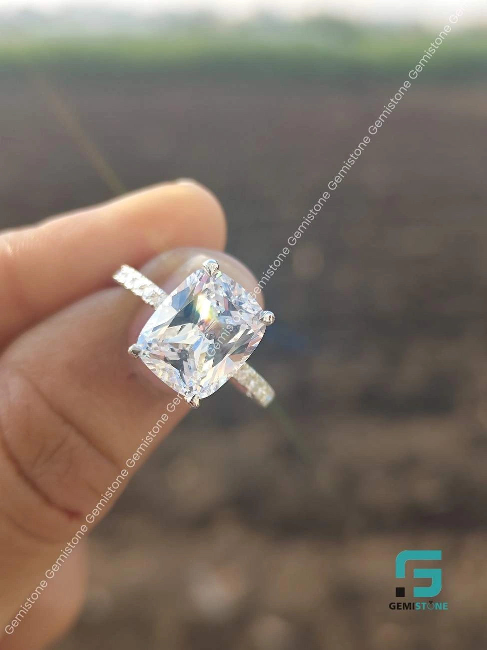 Engagement Ring In Hidden Halo
