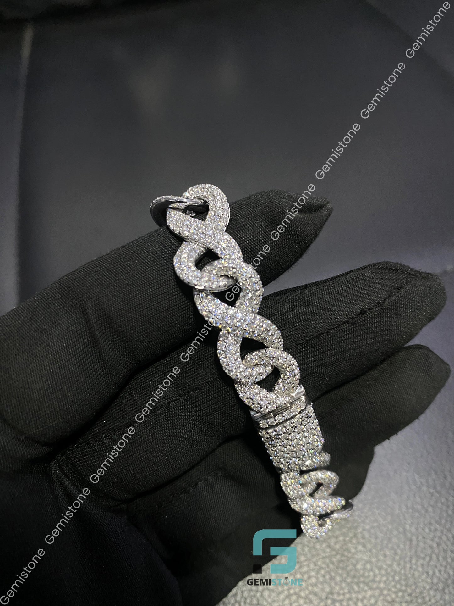Evil Eyes Moissanite infinity Bracelet