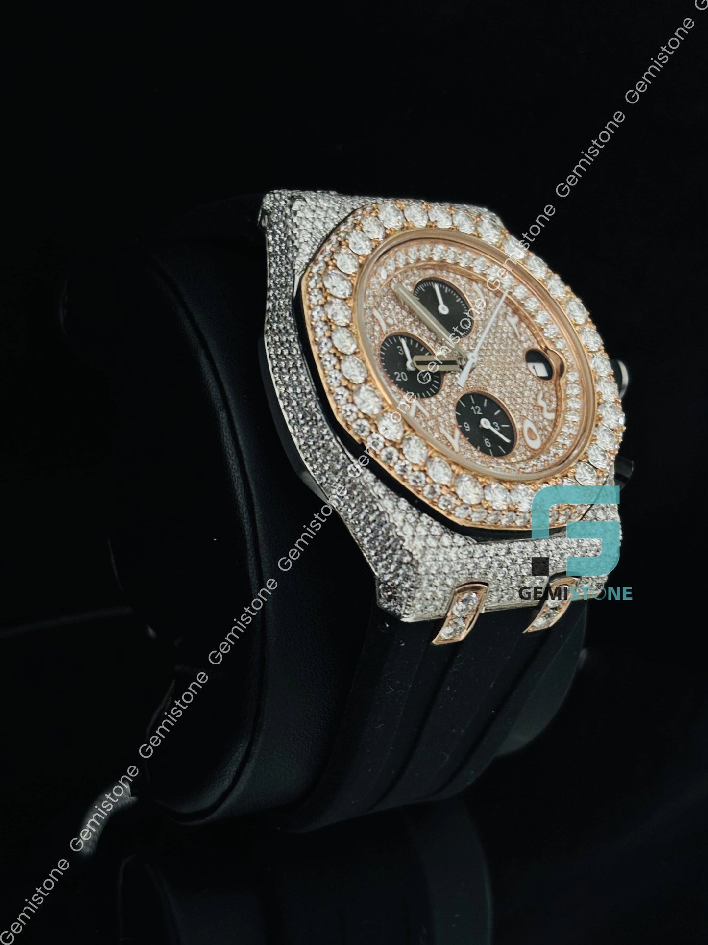 Face Dial Moissanite Luxury Iced Out Watch