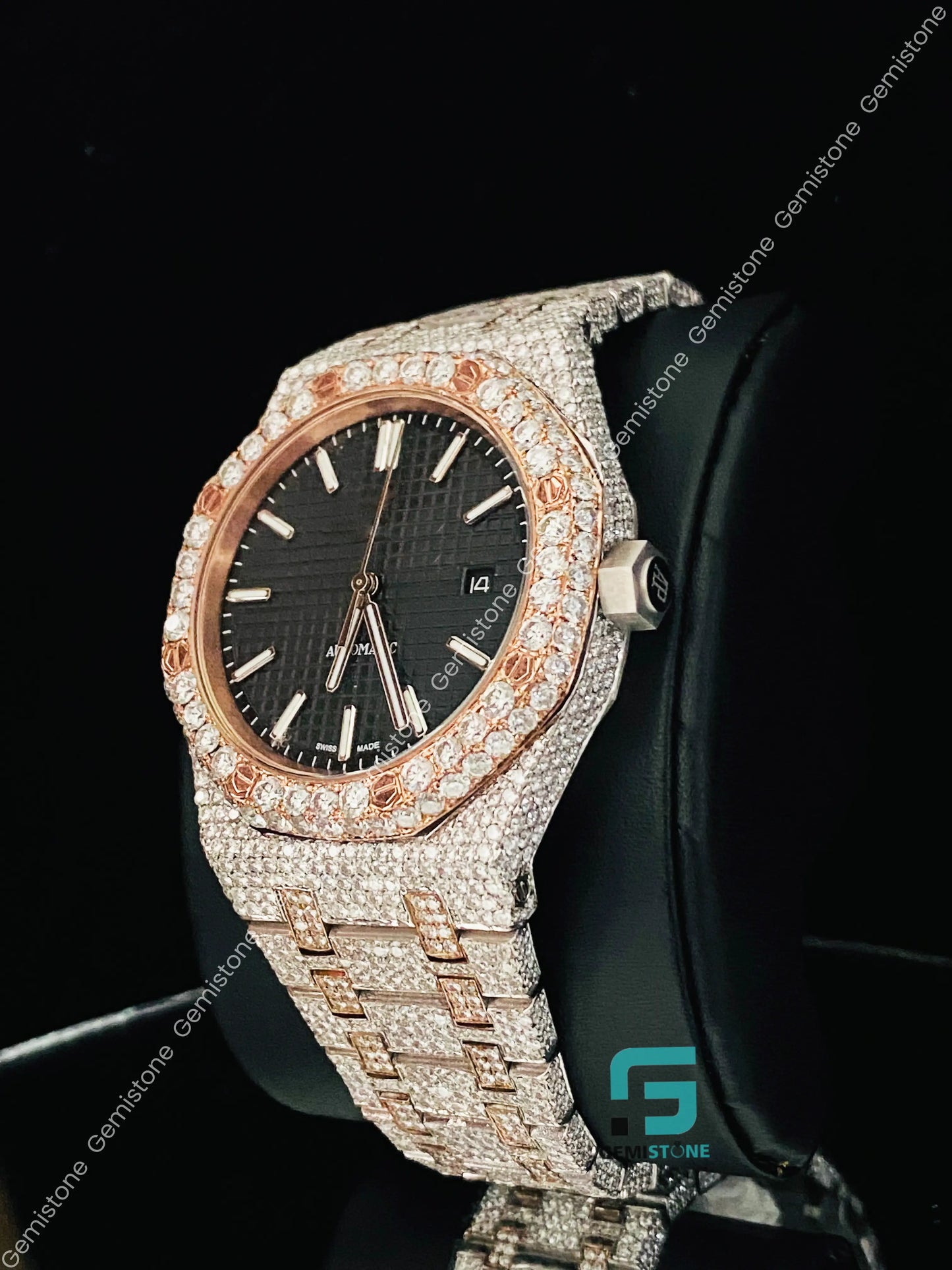 Fully Iced Out Moissanite Watch