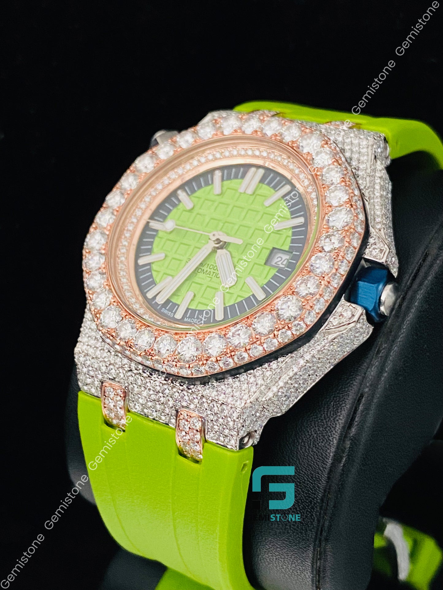 Fully Face Dial Moissanite Watch for Men_s