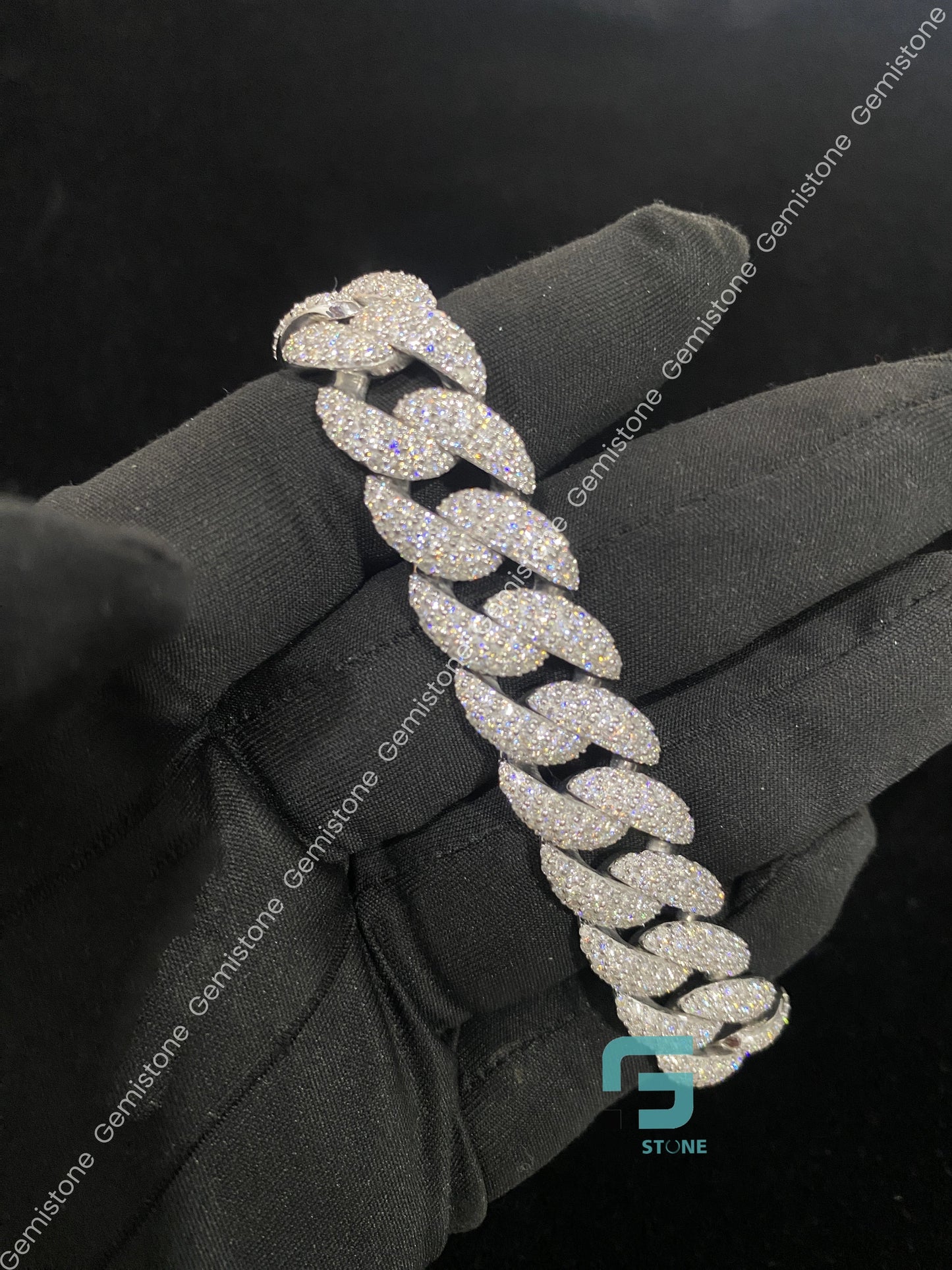 Fully Ice Out Luxury Hip Hop Moissanite Bracelet