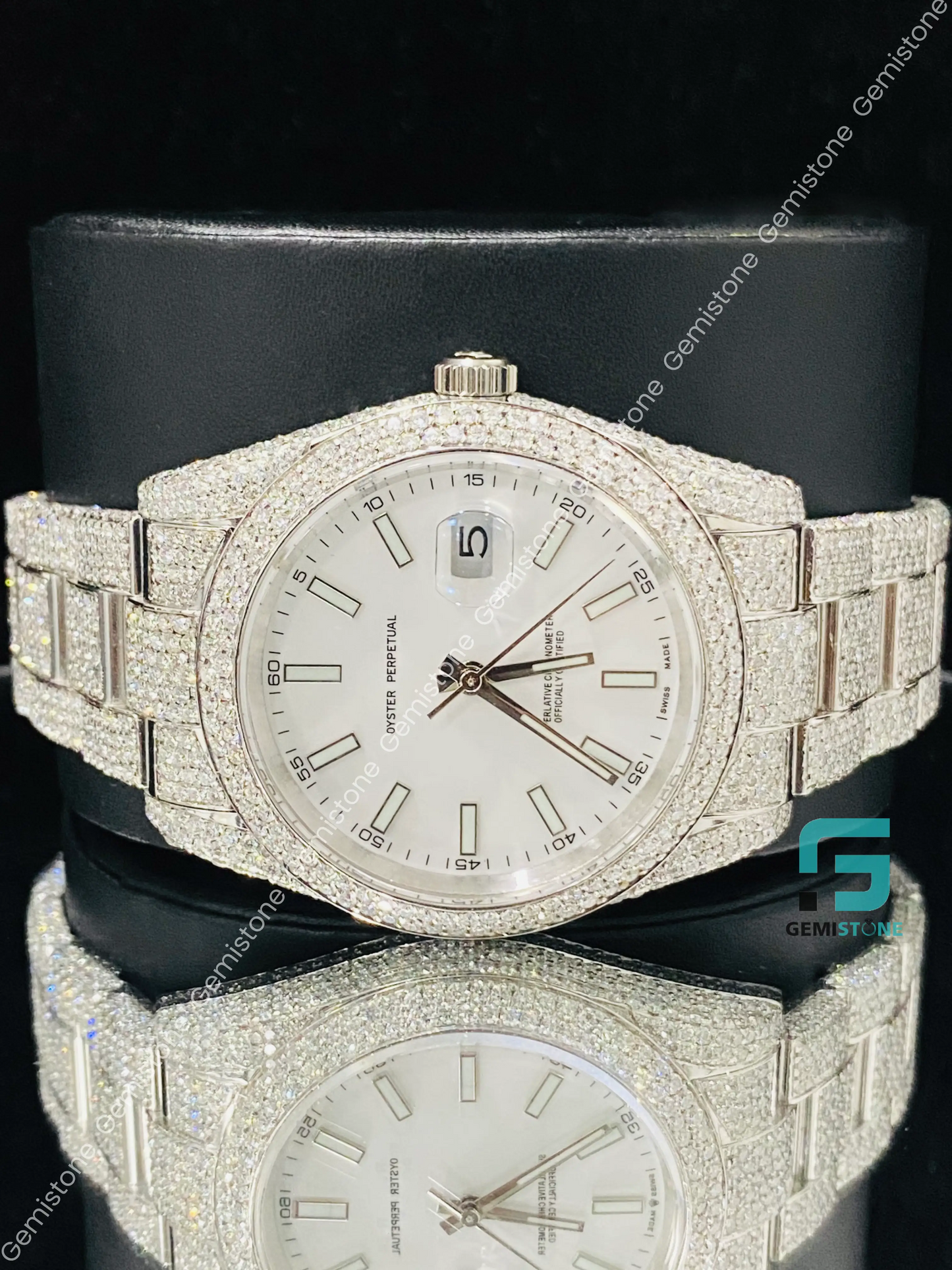Fully Ice Out Men's Moissanite Watch