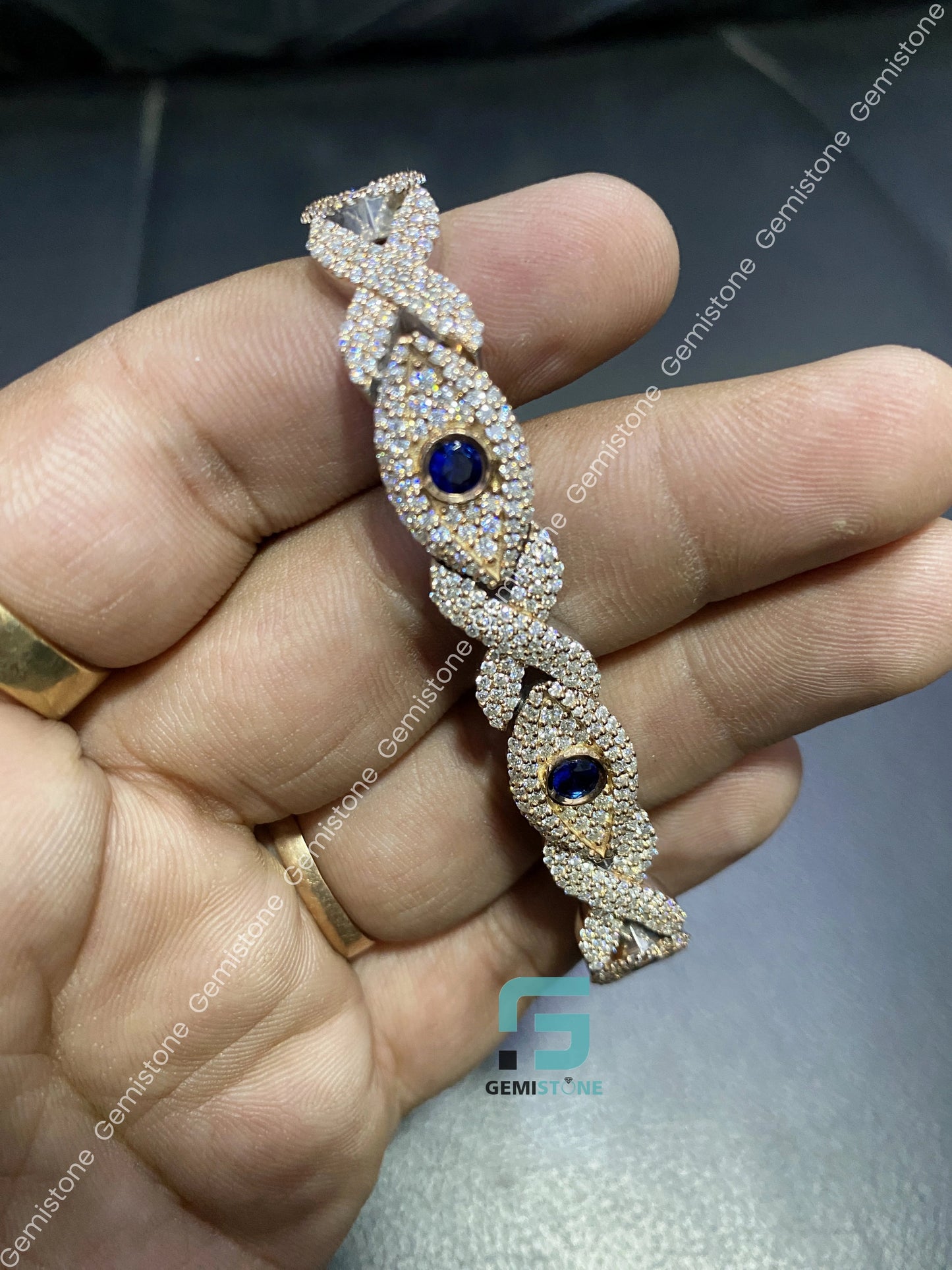 Fully Ice out Rapper Moissanite Diamond Bracelet