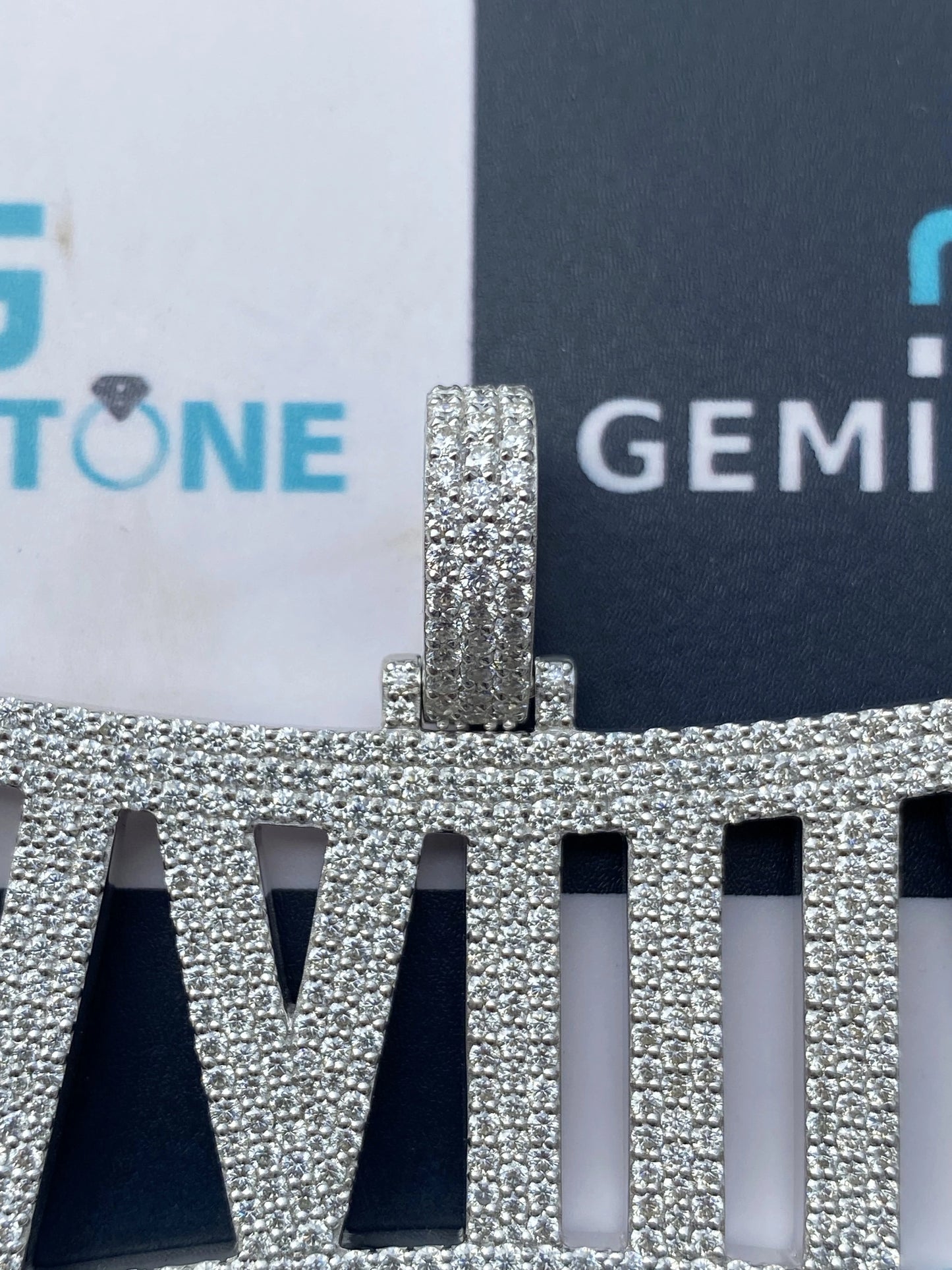Fully Iced Out Moissanite Custom Name Pendent