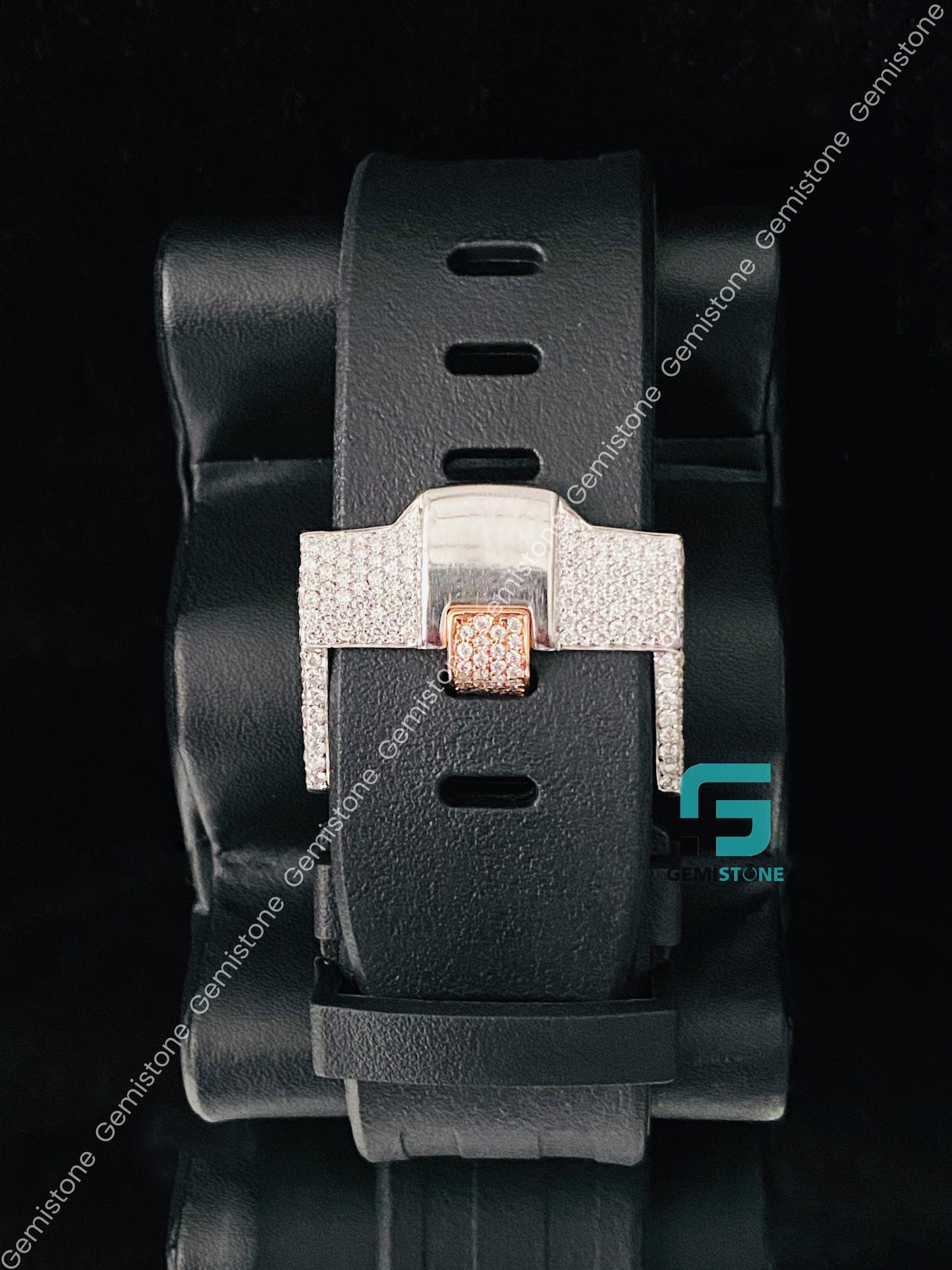 Fully Iced Out White Dial Moissanite Watch