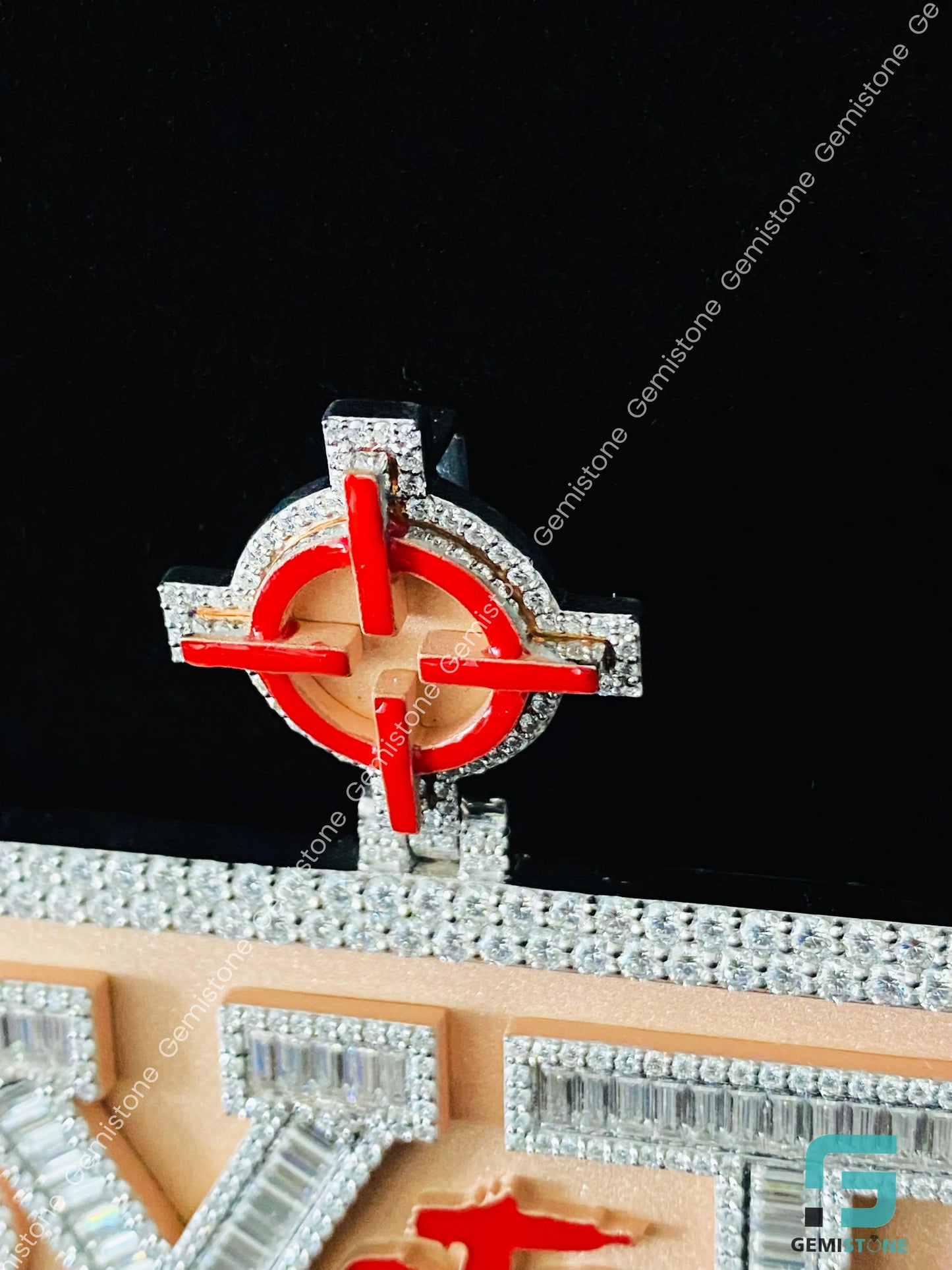 Fully Iced Out YJ Baguette Pendant