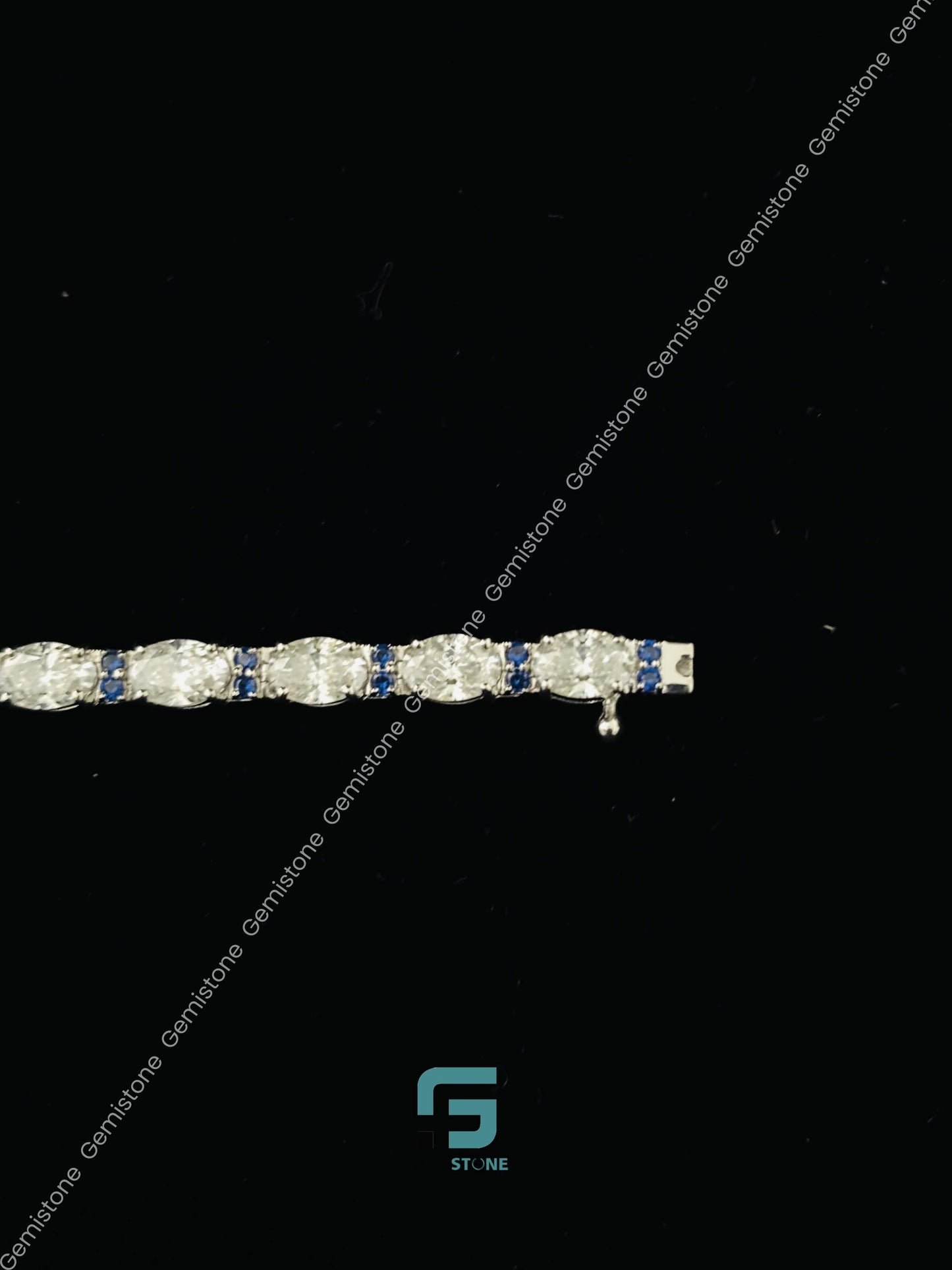 Fully Iced Sterling Silver Moissanite Bracelet