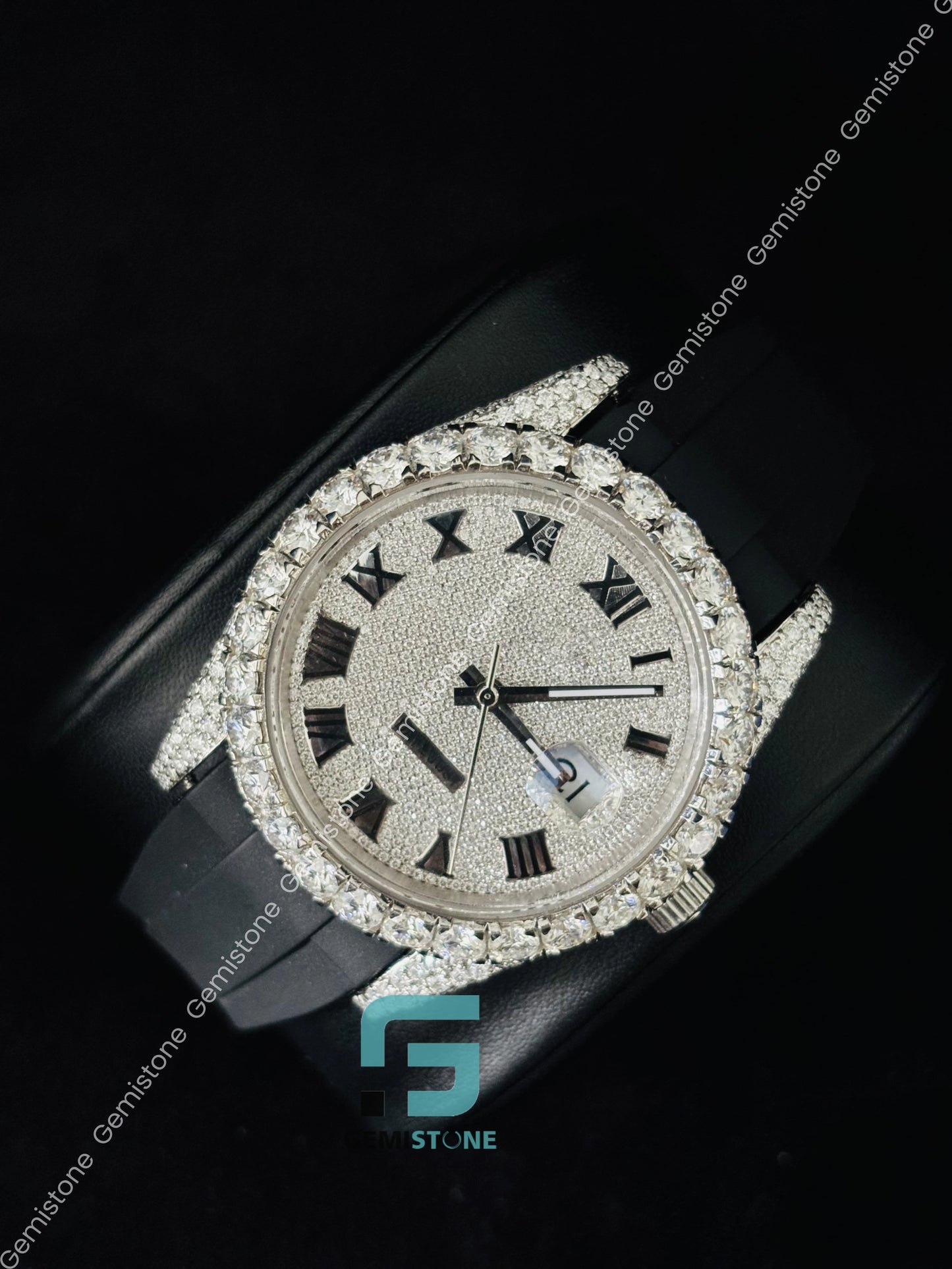 Fully Studded Hip Hop Face Dial Moissanite Watch