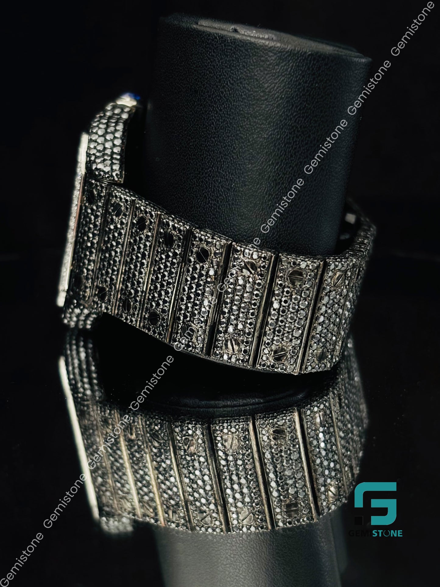 Fully Studded Luxury Arabic Number Moissanite Watch