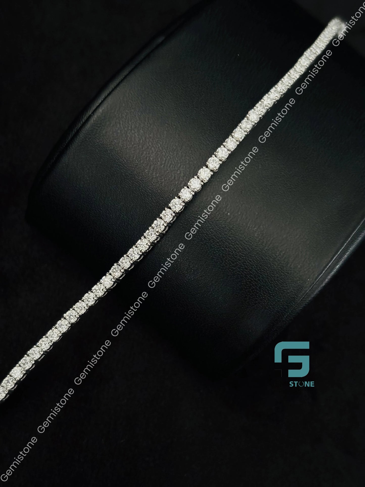 Fully Studded Tennis Moissanite Bracelet