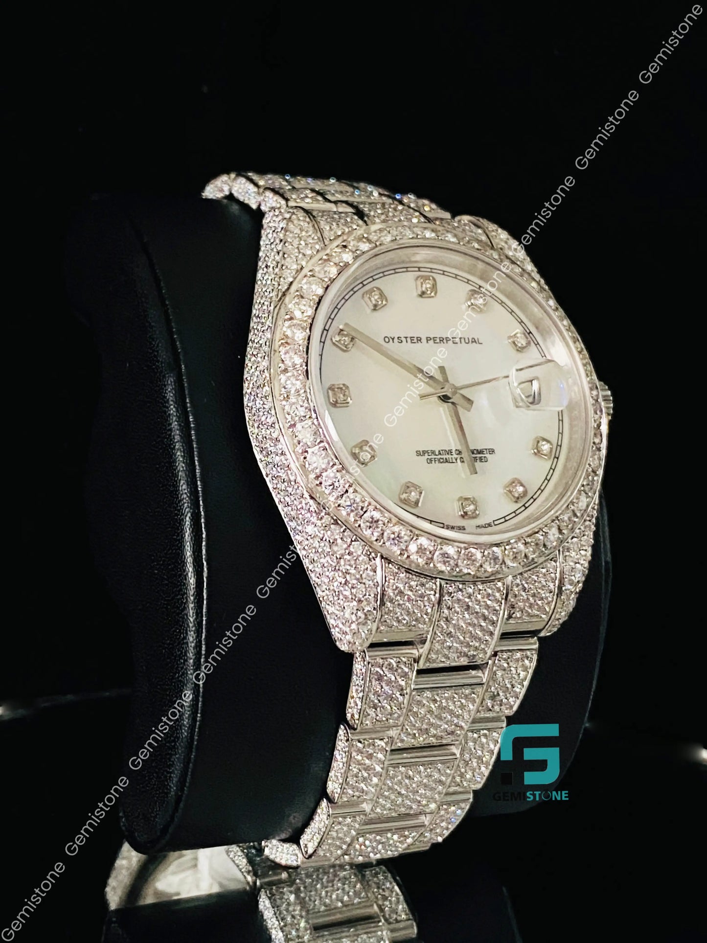HipHop Moissanite Wrist Watchs
