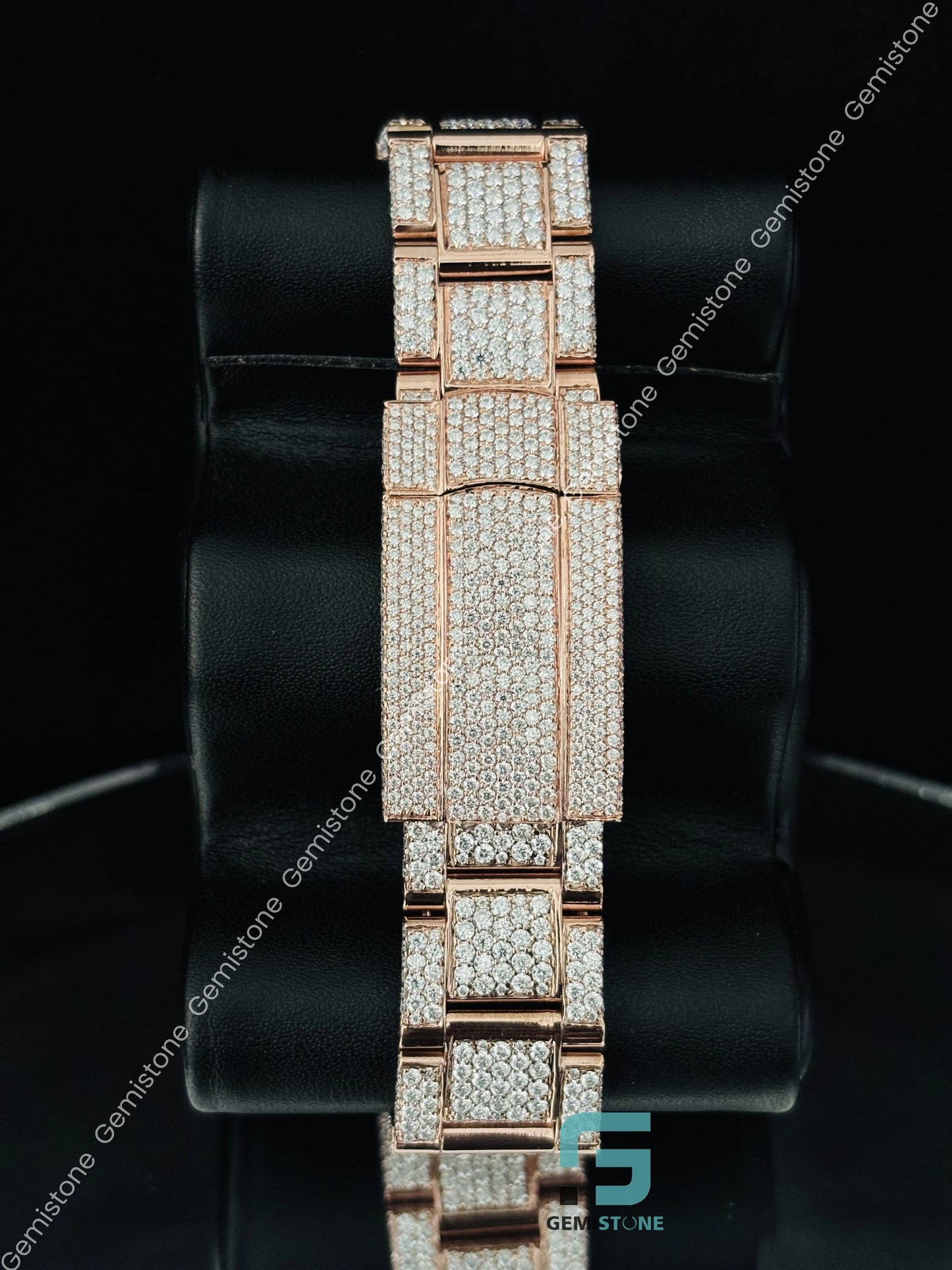 Hip Hop Brown Dust Moissanite Watch